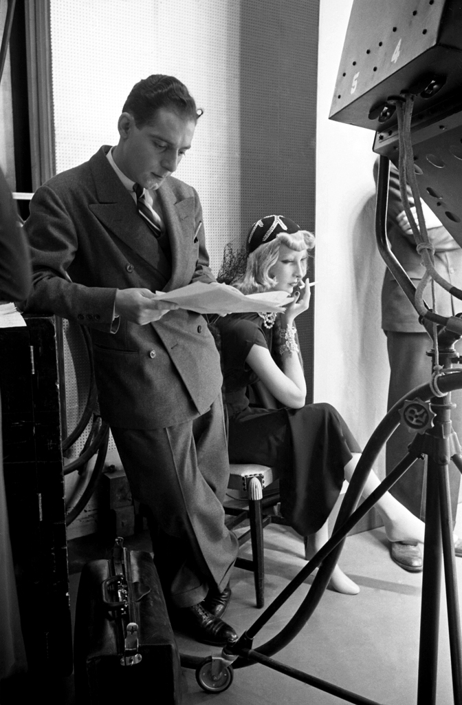 Lester Gaba with his creation, Cynthia the mannequin, 1937.