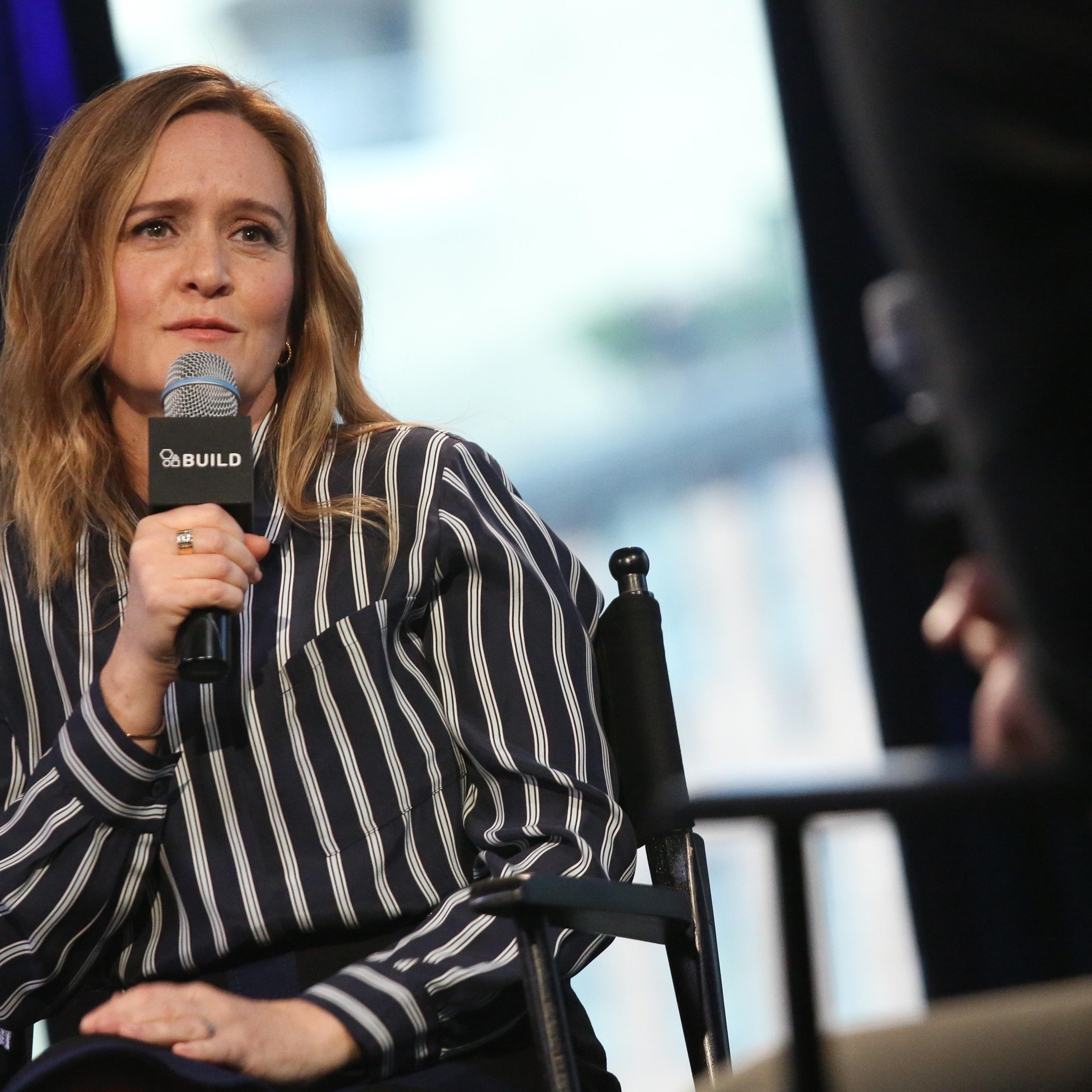 Samantha Bee attends the AOL Build Speaker Series to discuss "Full Frontal with Samantha Bee" at AOL Studios In New York on April 6, 2016 in New York City.