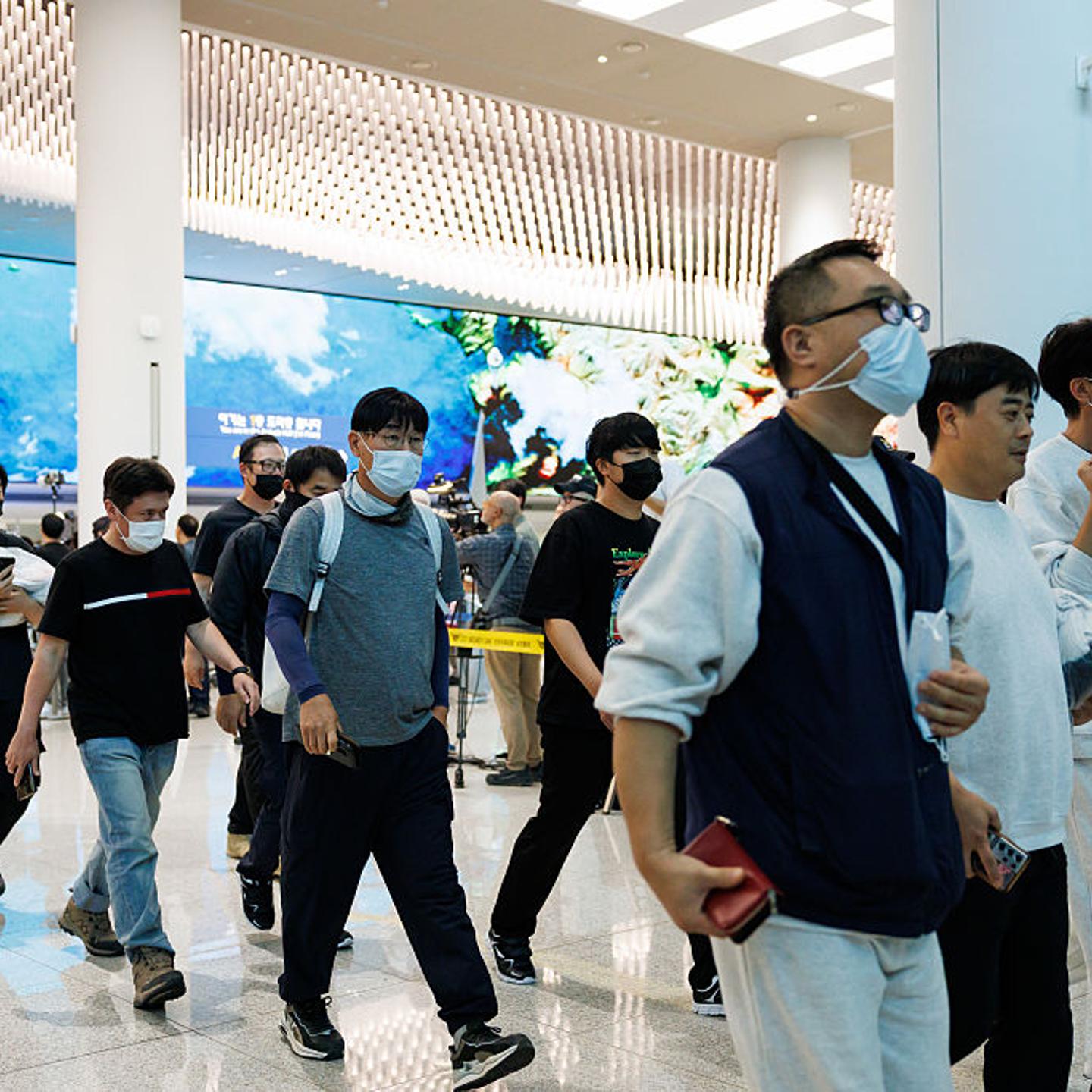 South Korean workers, detained in a U.S. immigration sweep last week, arrive at Incheon International Airport in Incheon, South Korea, on Sept. 12, 2025.