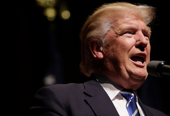 Republican Presidential candidate Donald Trump speaks during a campaign event on July 28, 2016 in Davenport, Iowa.