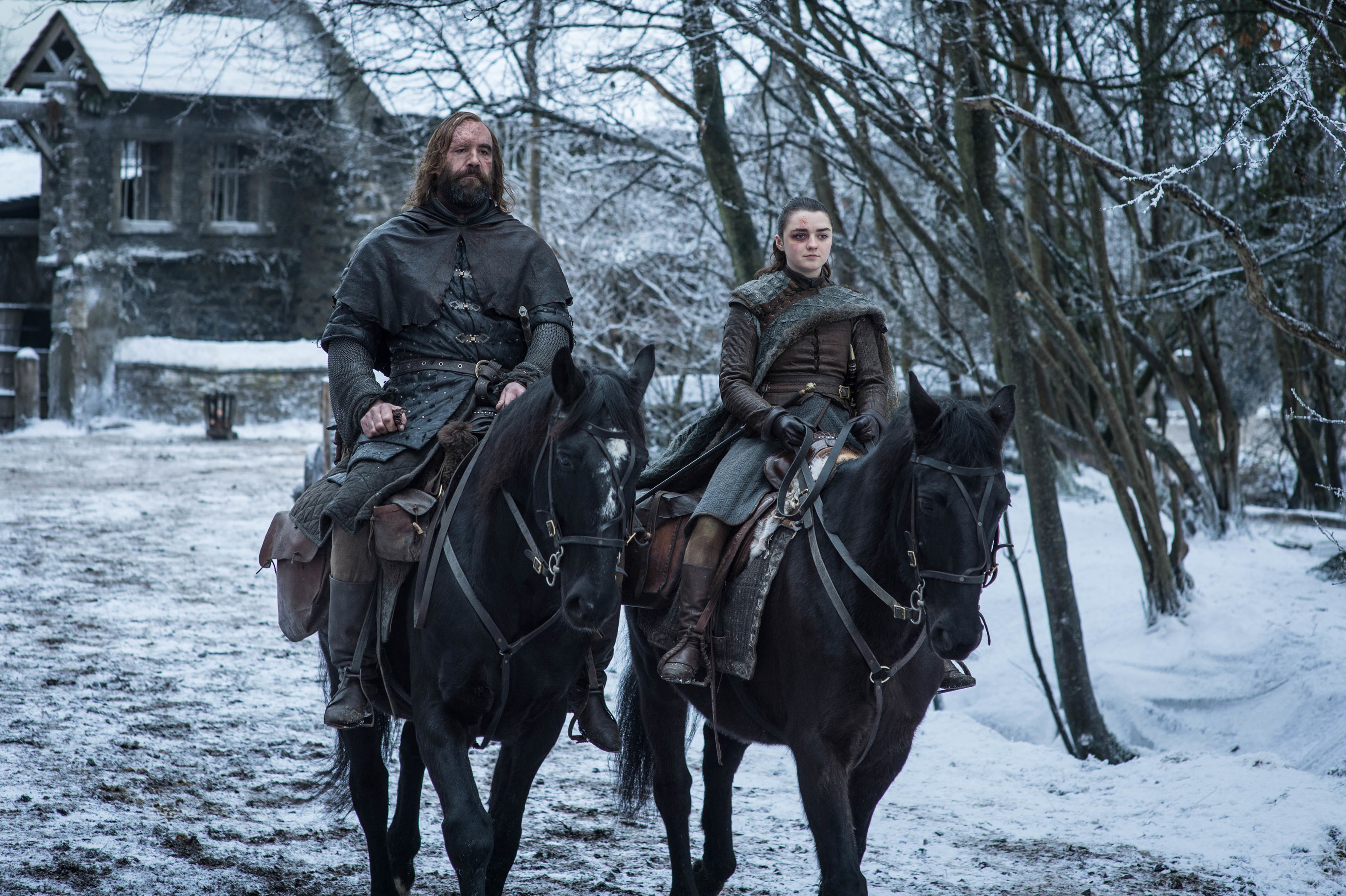 Arya and the Hound in Game of Thrones season 8 episode 4
