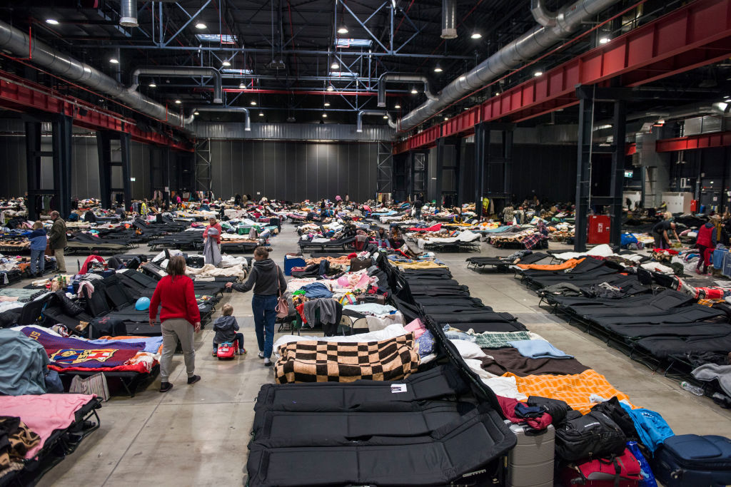 An overview of the sleeping area at the Global Expo