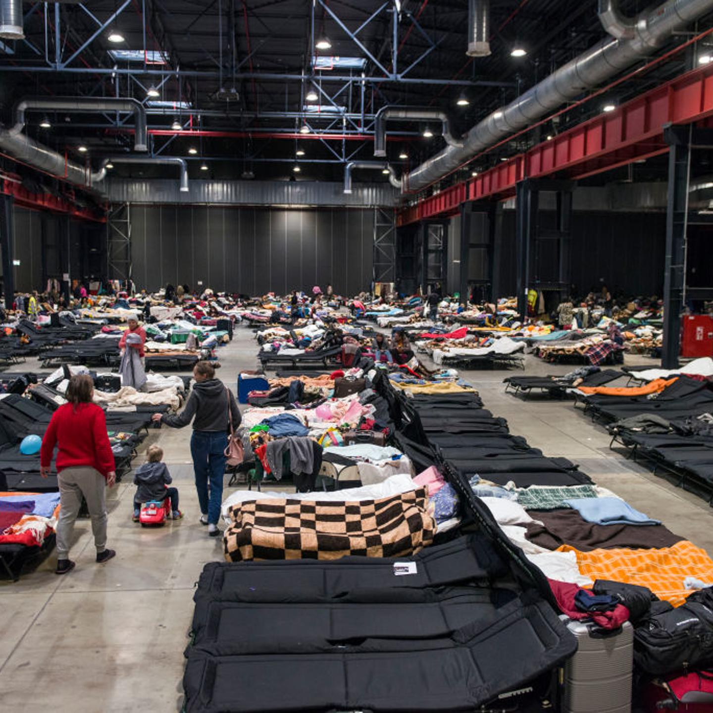 An overview of the sleeping area at the Global Expo