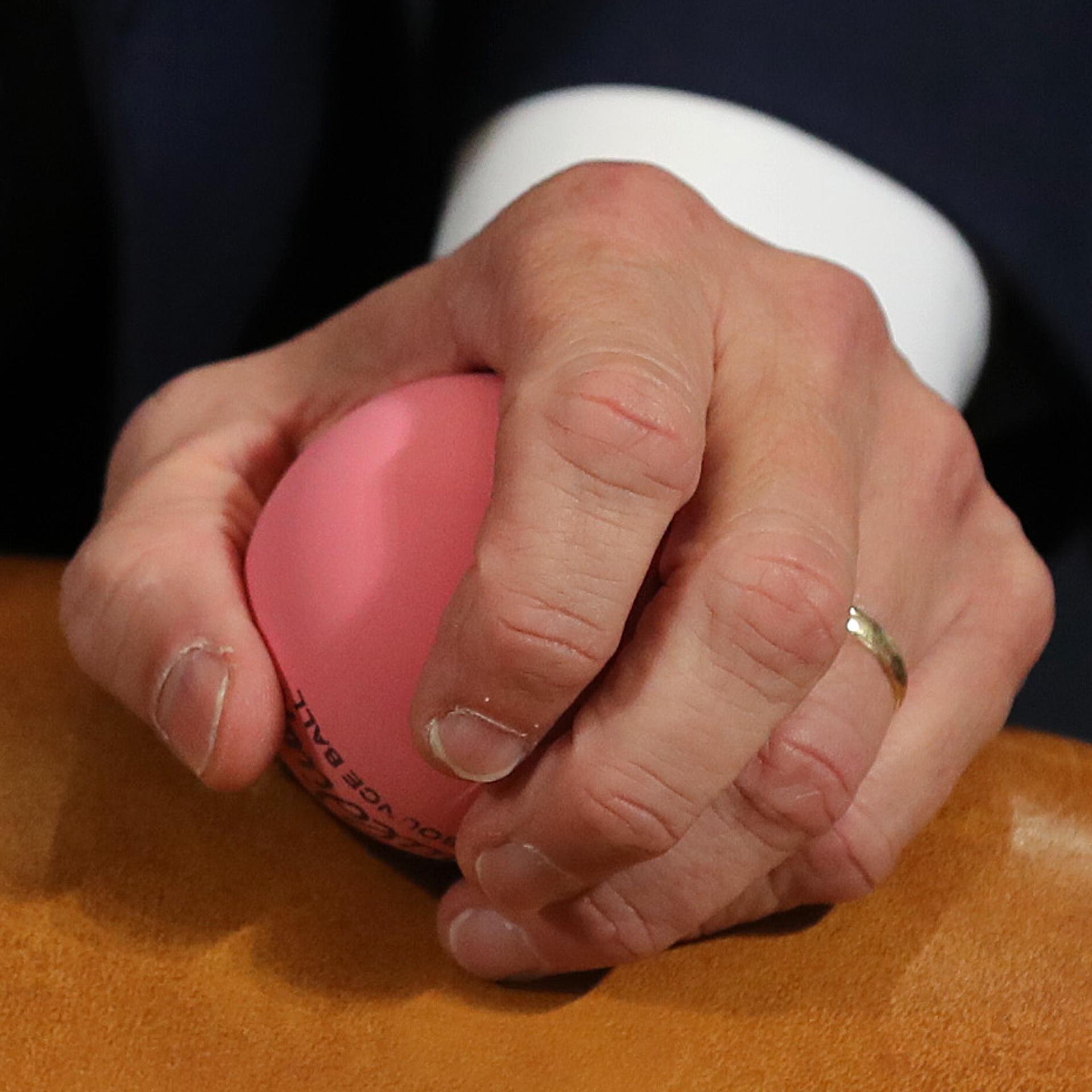Committee ranking member Rep. Doug Collins (R-GA) squeezes a stress ball.