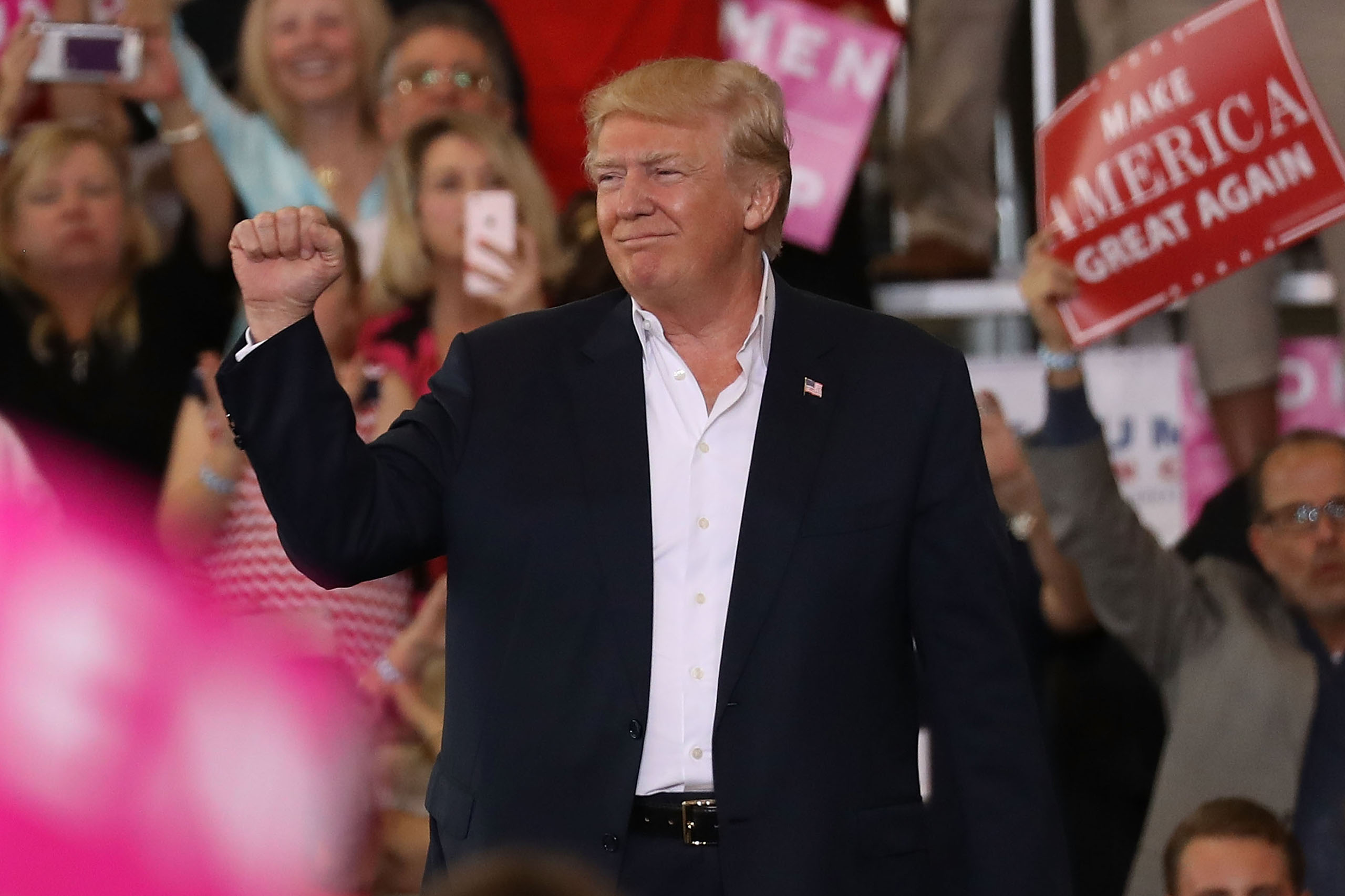 President Trump Holds Rally In Melbourne, Florida