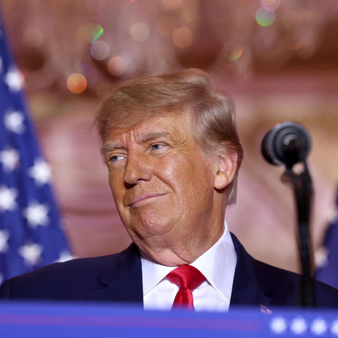 Former U.S. President Donald Trump Makes An Announcement At His Florida Home