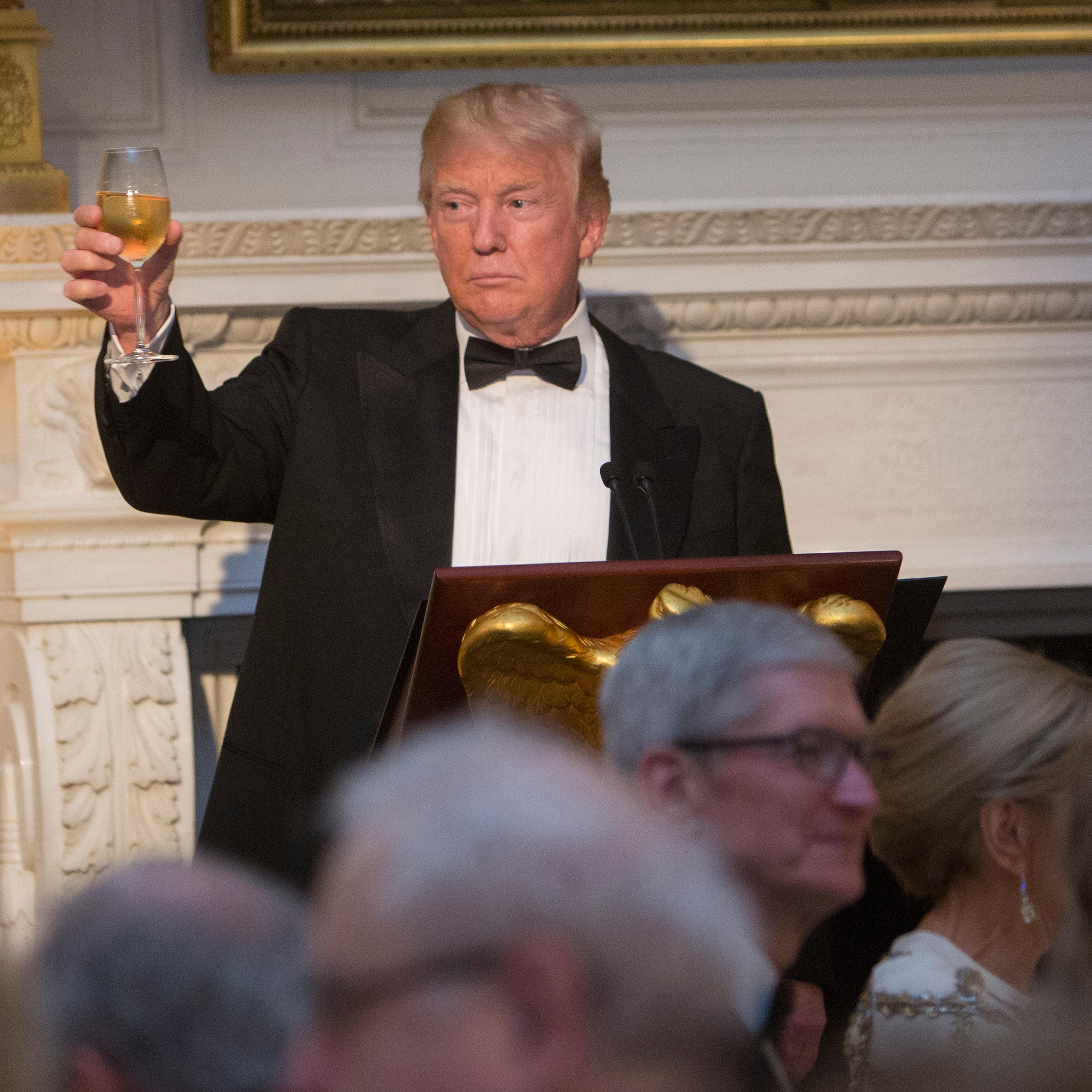 President Trump And First Lady Hosts State Dinner For French President Macron And Mrs. Macron