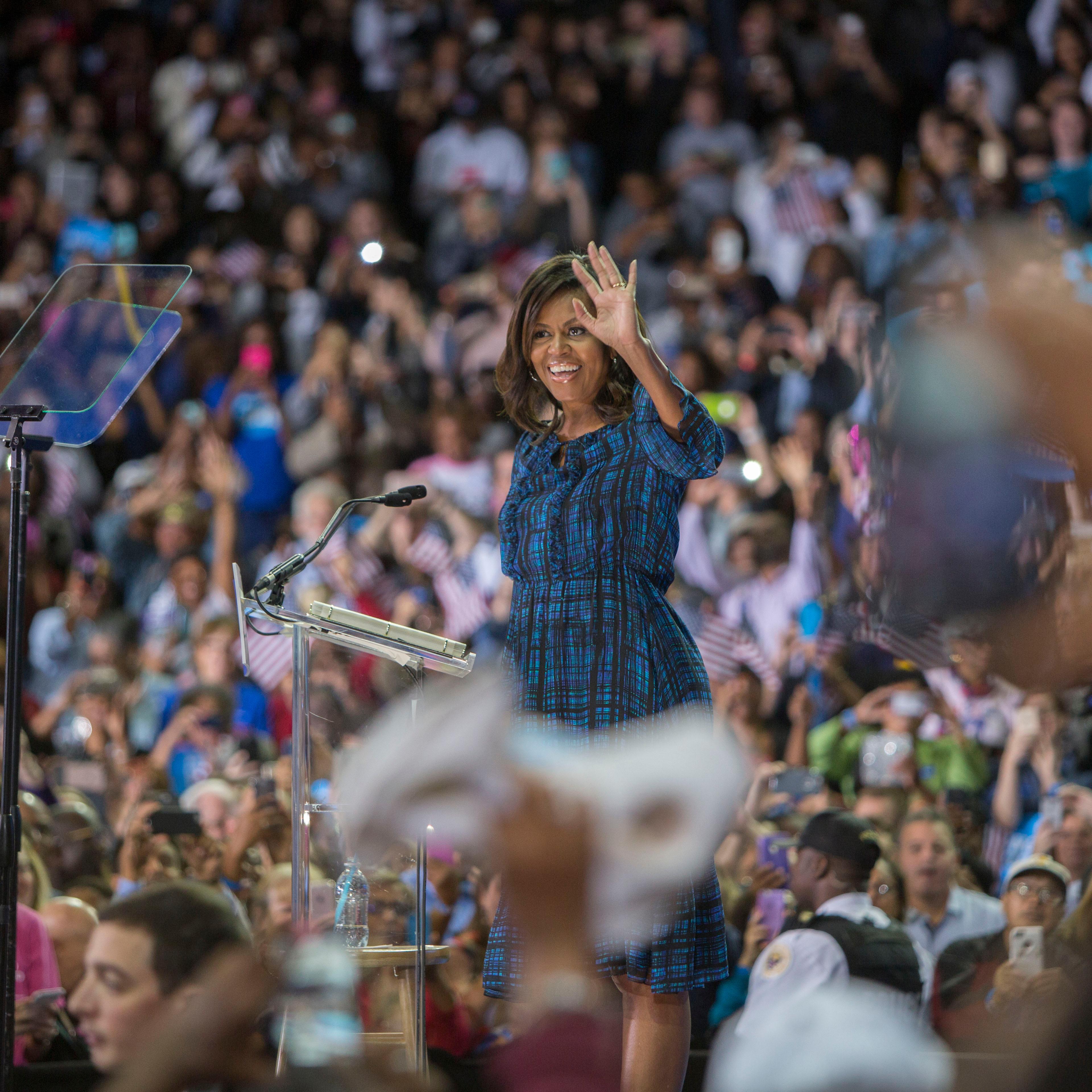 Michelle Obama Campaigns For Hillary Clinton In Philadelphia