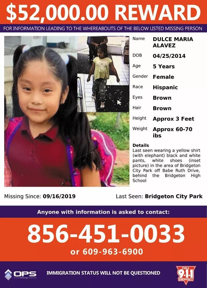 Dulce Maria Alavez missing poster