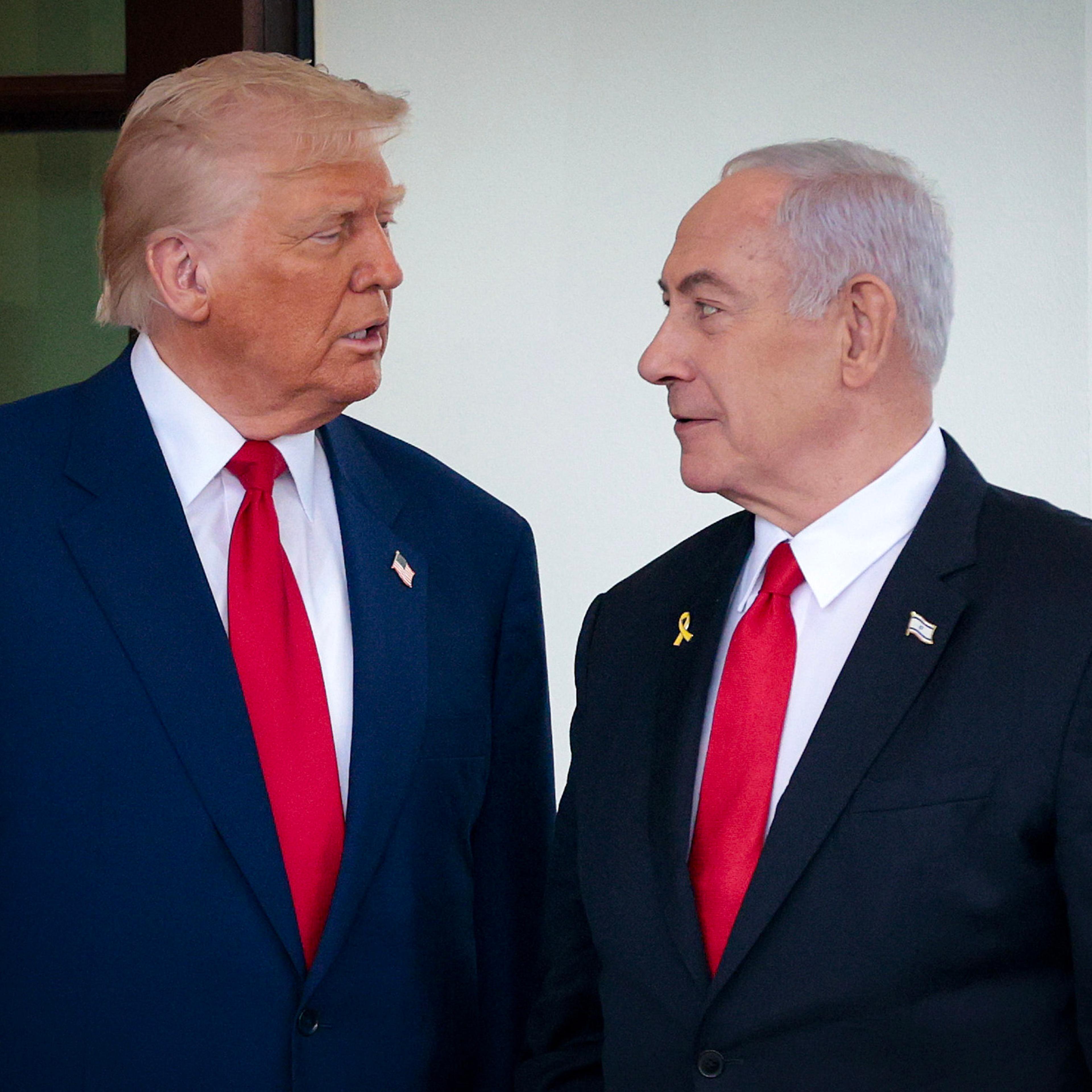 President Trump Meets With Visiting Israeli PM Netanyahu At The White House