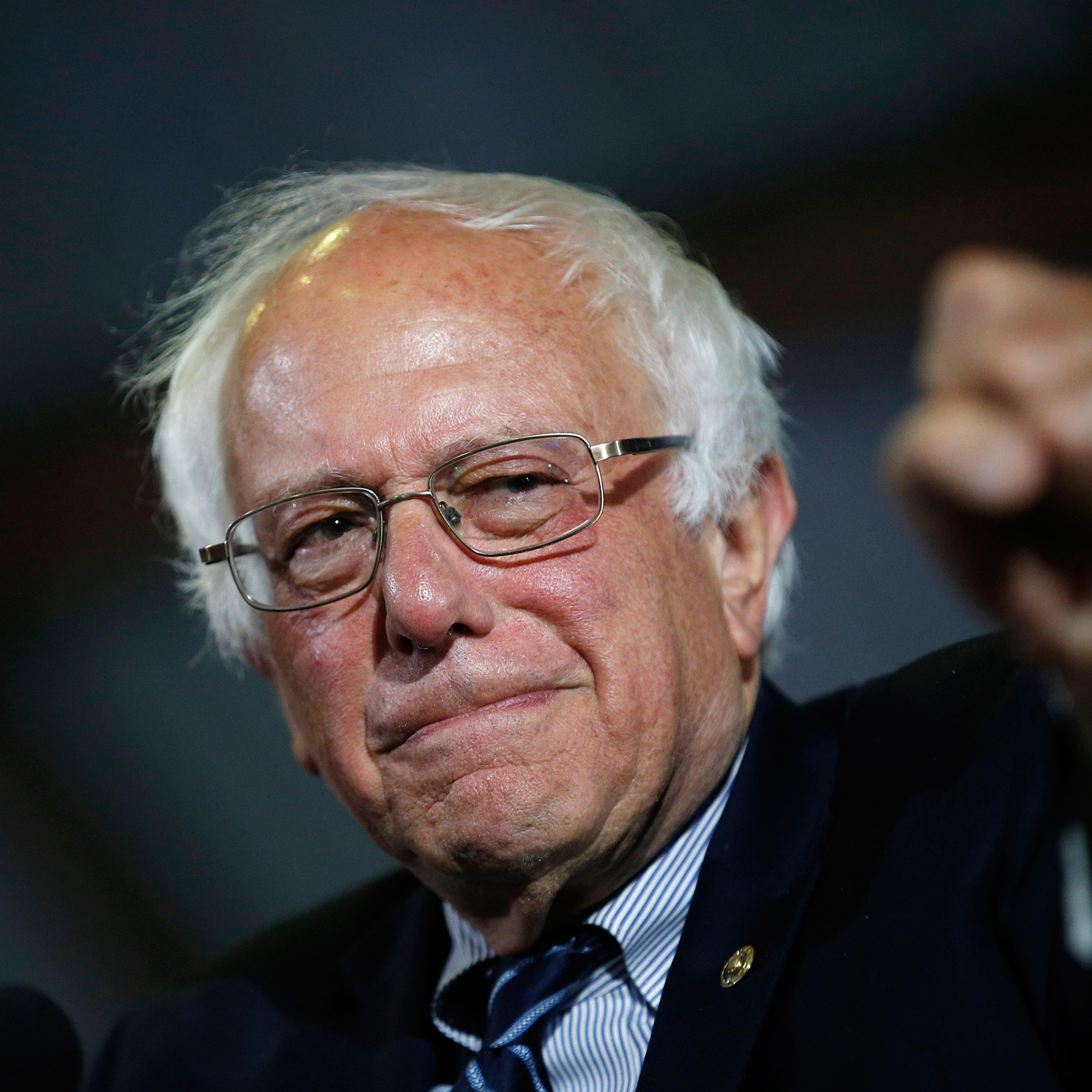 Democratic presidential candidate Sen. Bernie Sanders, I-Vt., speaks at a rally Tuesday, June 7, 2016, in Santa Monica, Calif. (AP Photo/John Locher)