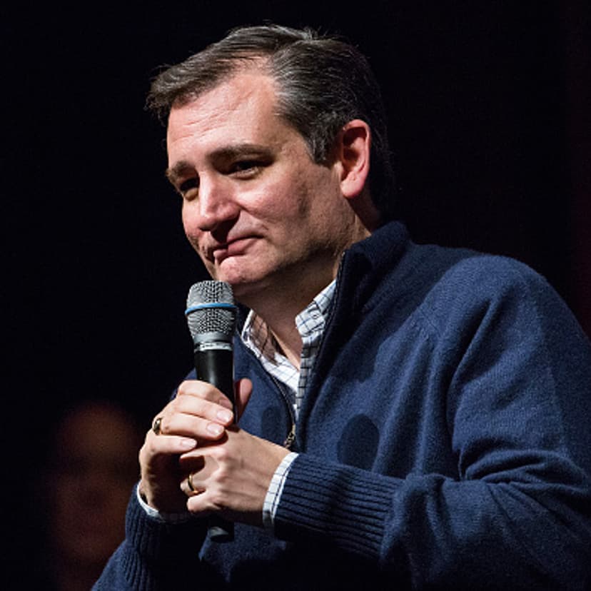 Republican presidential hopeful Sen. Ted Cruz (R-TX) speaks at a town hall meeting at Elm Street Middle School on February 3, 2016 in Nashua, New Hampshire.