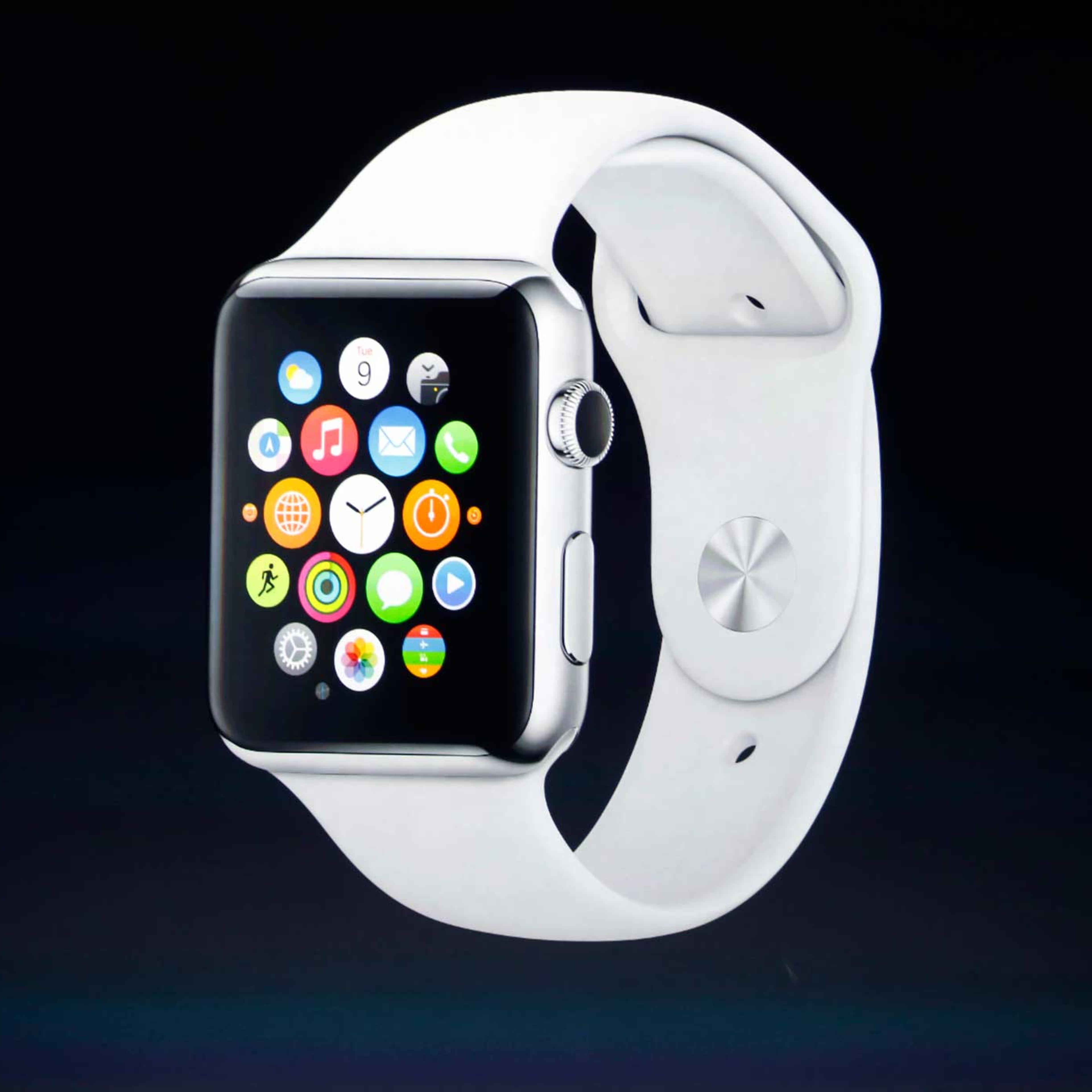 File picture shows an Apple Watch during an Apple event at the Flint Center in Cupertino