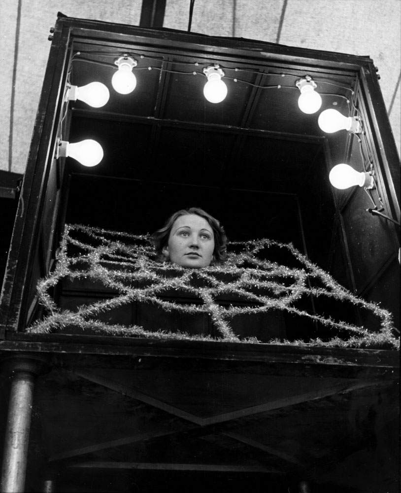 <b>Caption from LIFE.</b> "Girl without body."