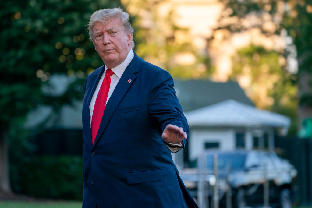 President Donald Trump Returns To The White House After Trip Abroad