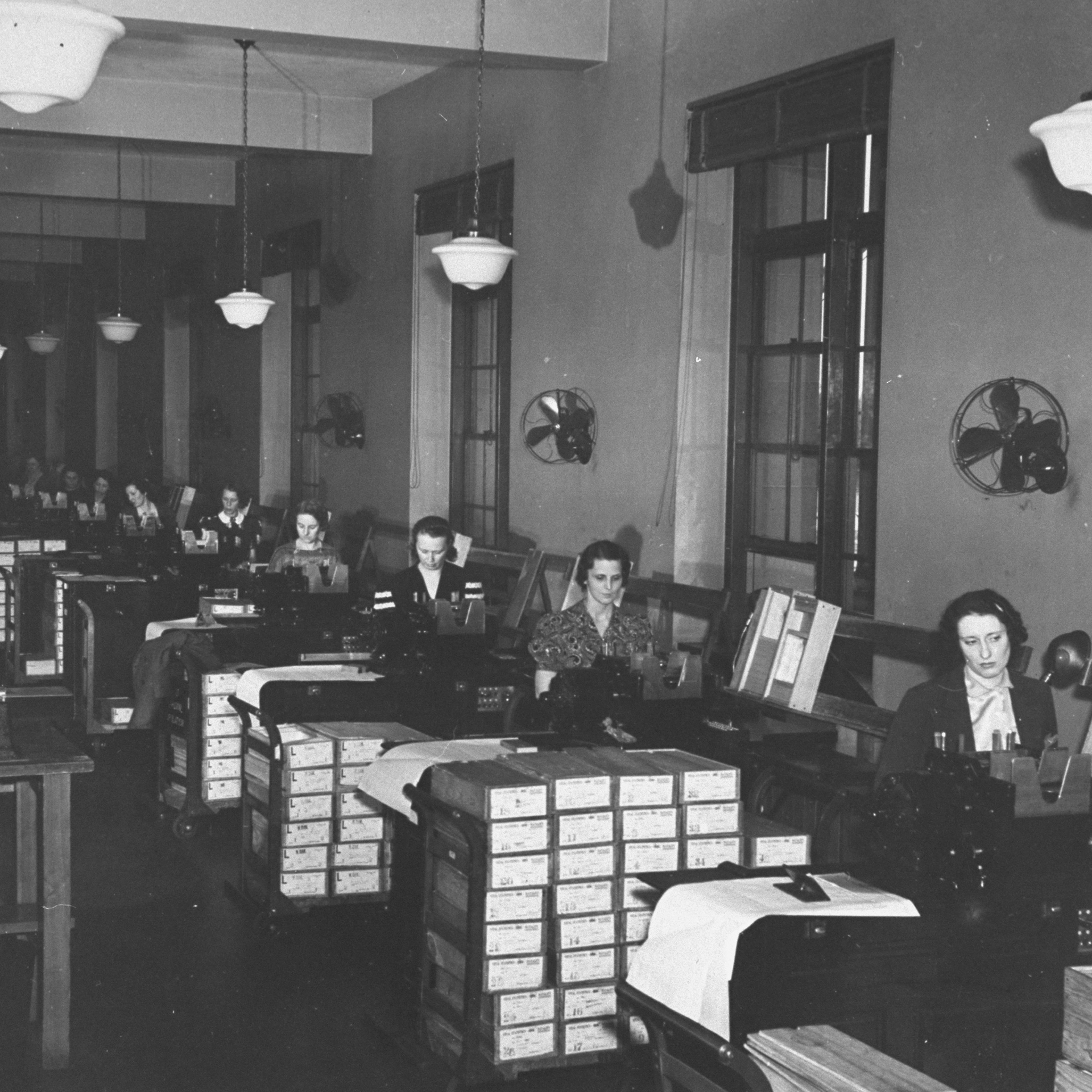 A view of tabulators working at their de