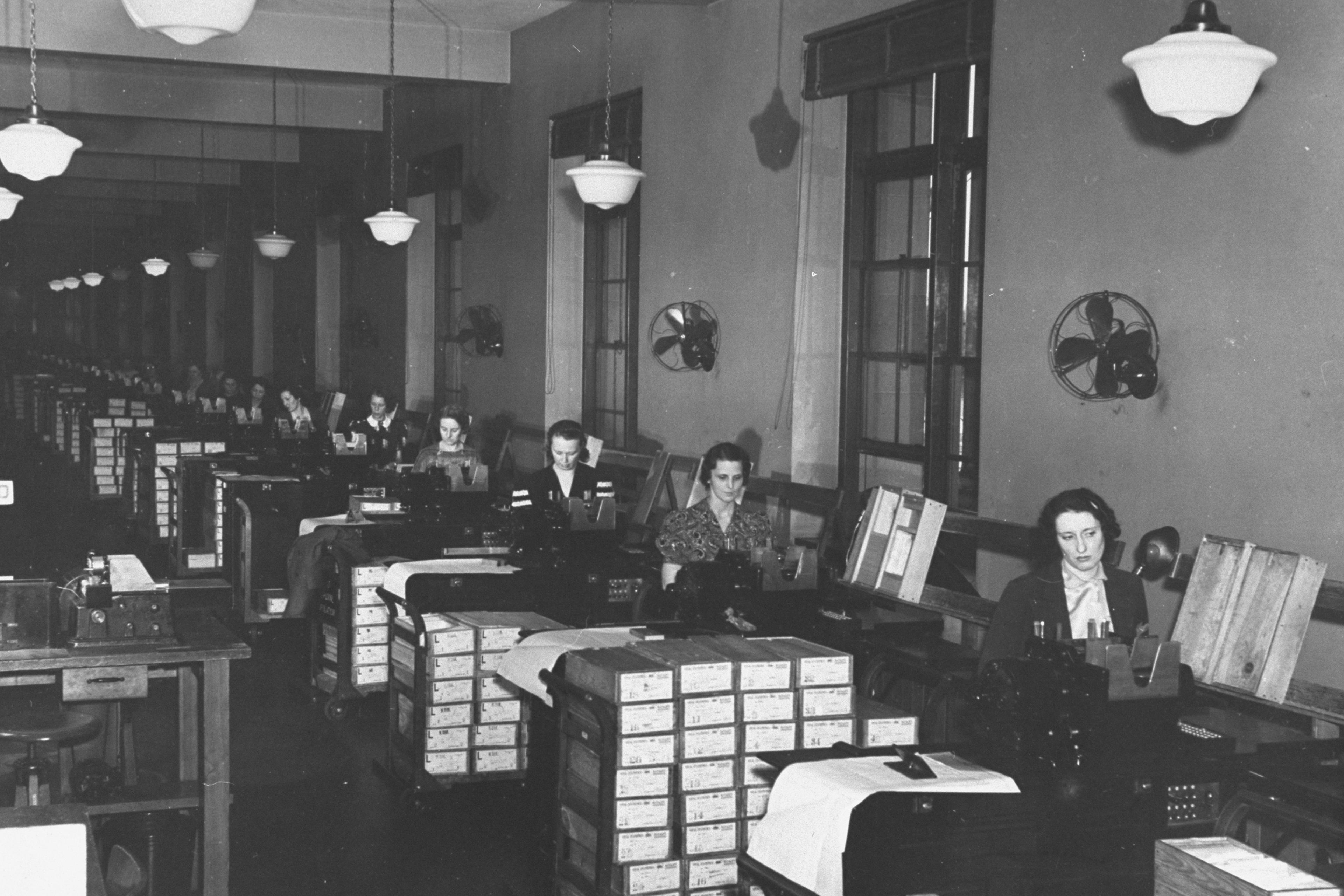 A view of tabulators working at their de