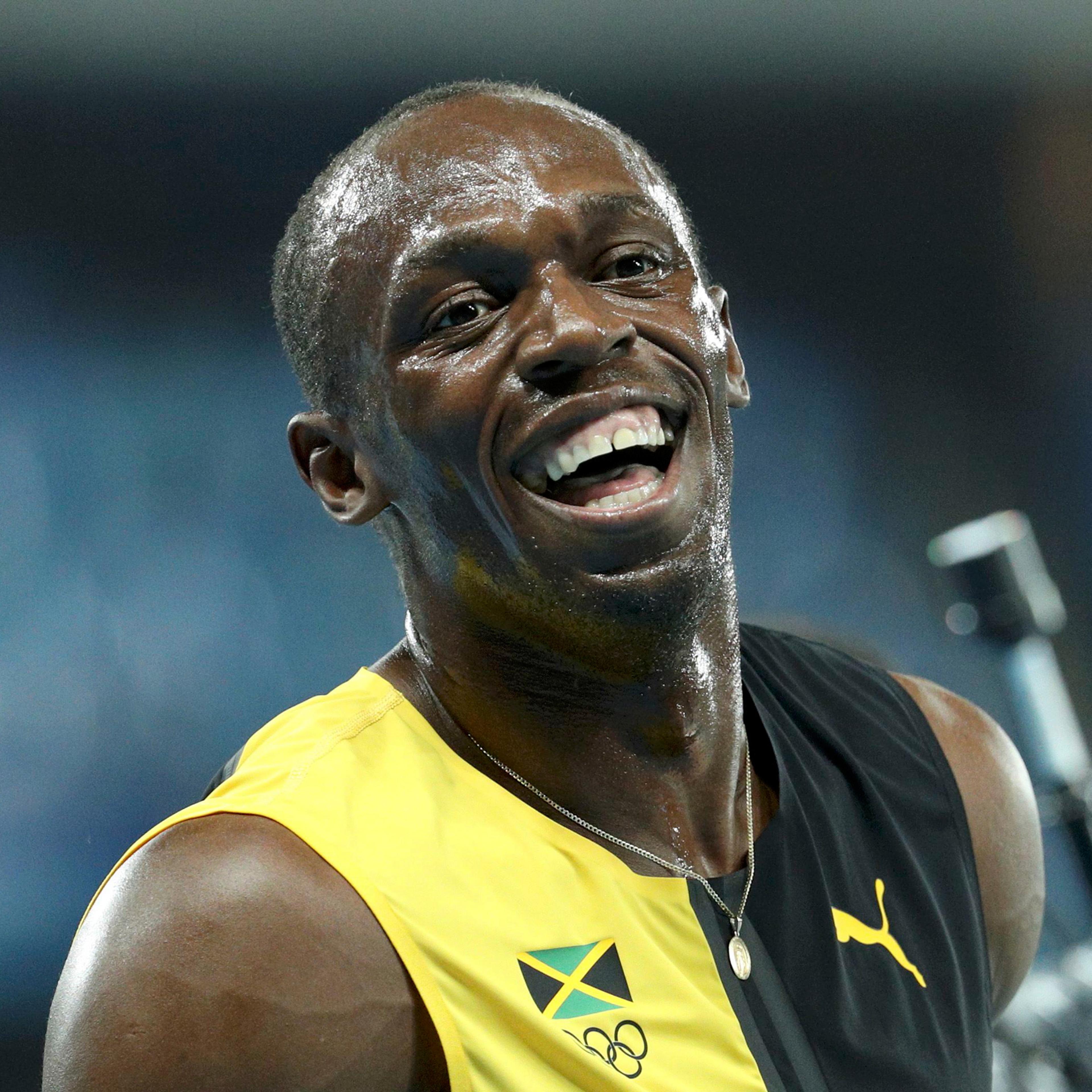 2016 Rio Olympics - Athletics - Final - Men's 4 x 100m Relay Final - Olympic Stadium - Rio de Janeiro, Brazil - 19/08/2016. Usain Bolt (JAM) of Jamaica celebrates after winning the gold. REUTERS/Stoyan Nenov FOR EDITORIAL USE ONLY. NOT FOR SALE FOR MARKE