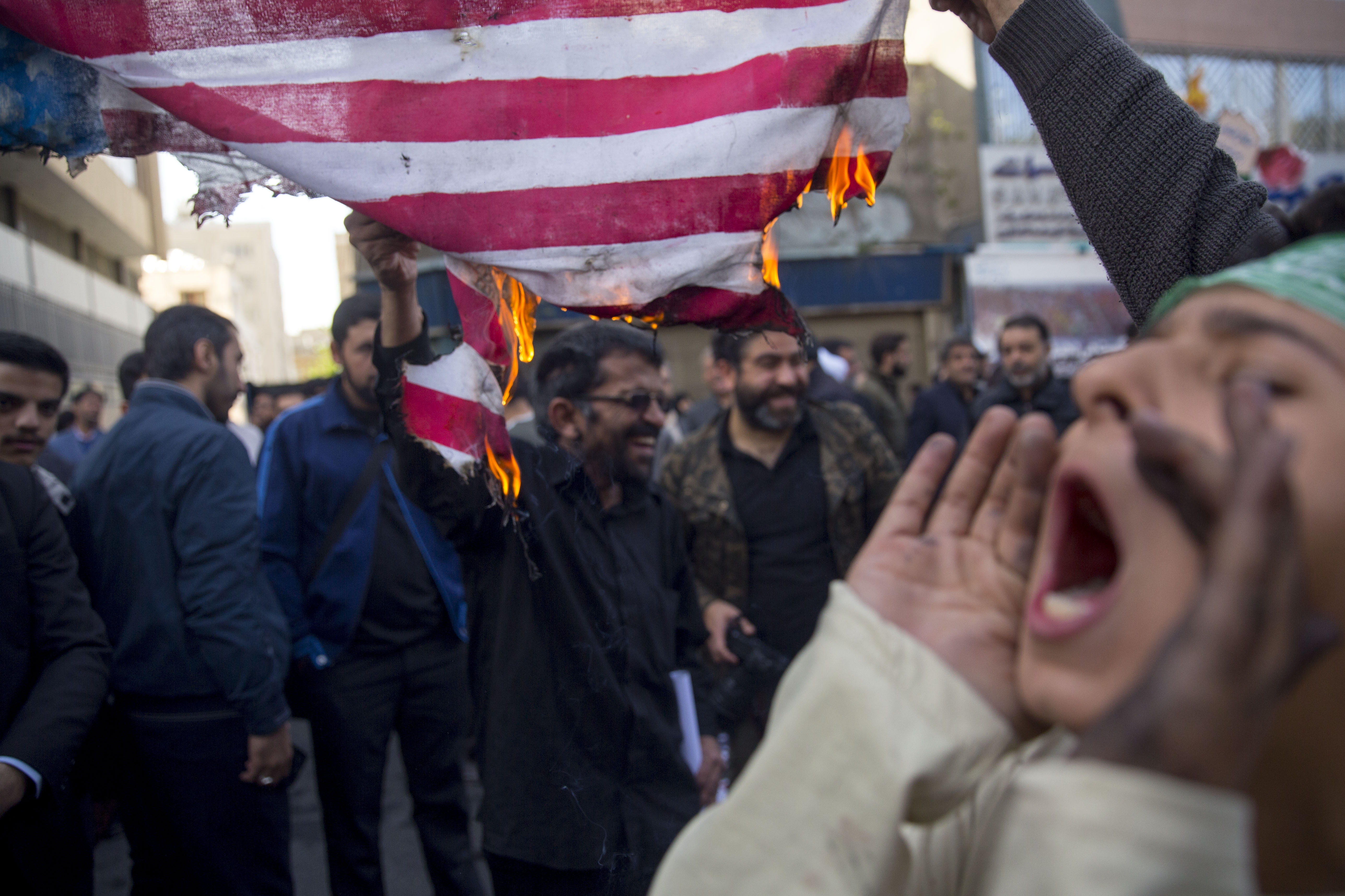 Anti-US Protest in Iran on Eve of New Sanctions