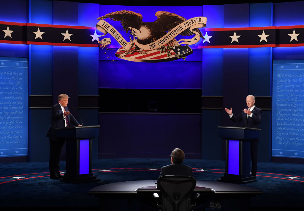 First Presidential Debate Between Donald Trump And Democratic Candidate Joe Biden