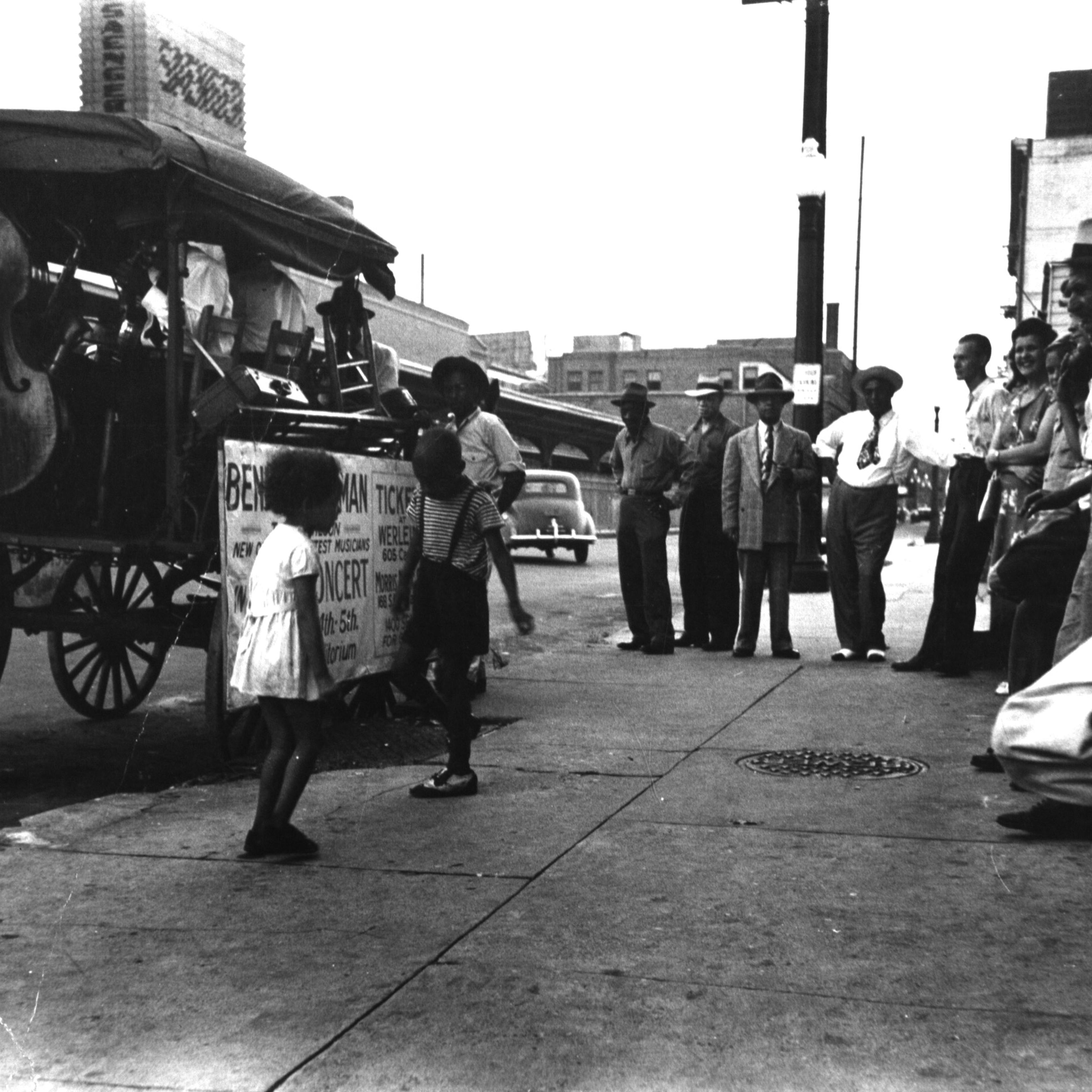 Benny Goodman wagon in New Orleans, 1944.