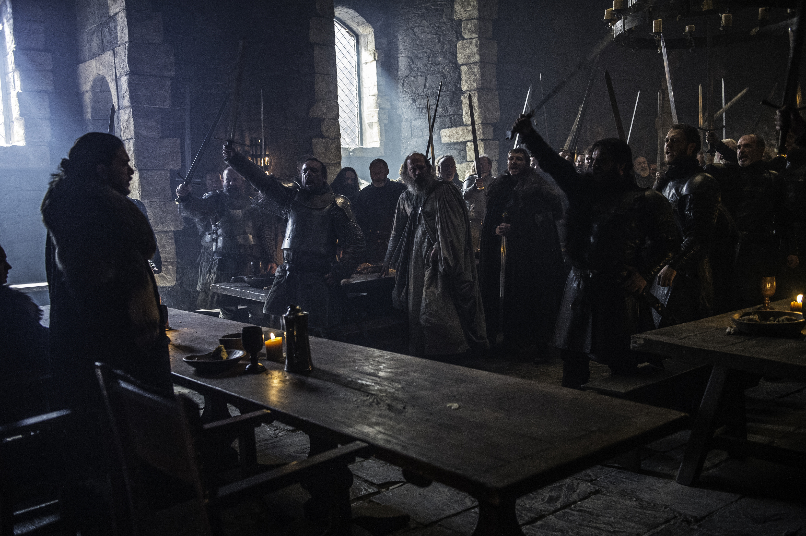 Kit Harington as Jon Snow in the season six finale of Game of Thrones