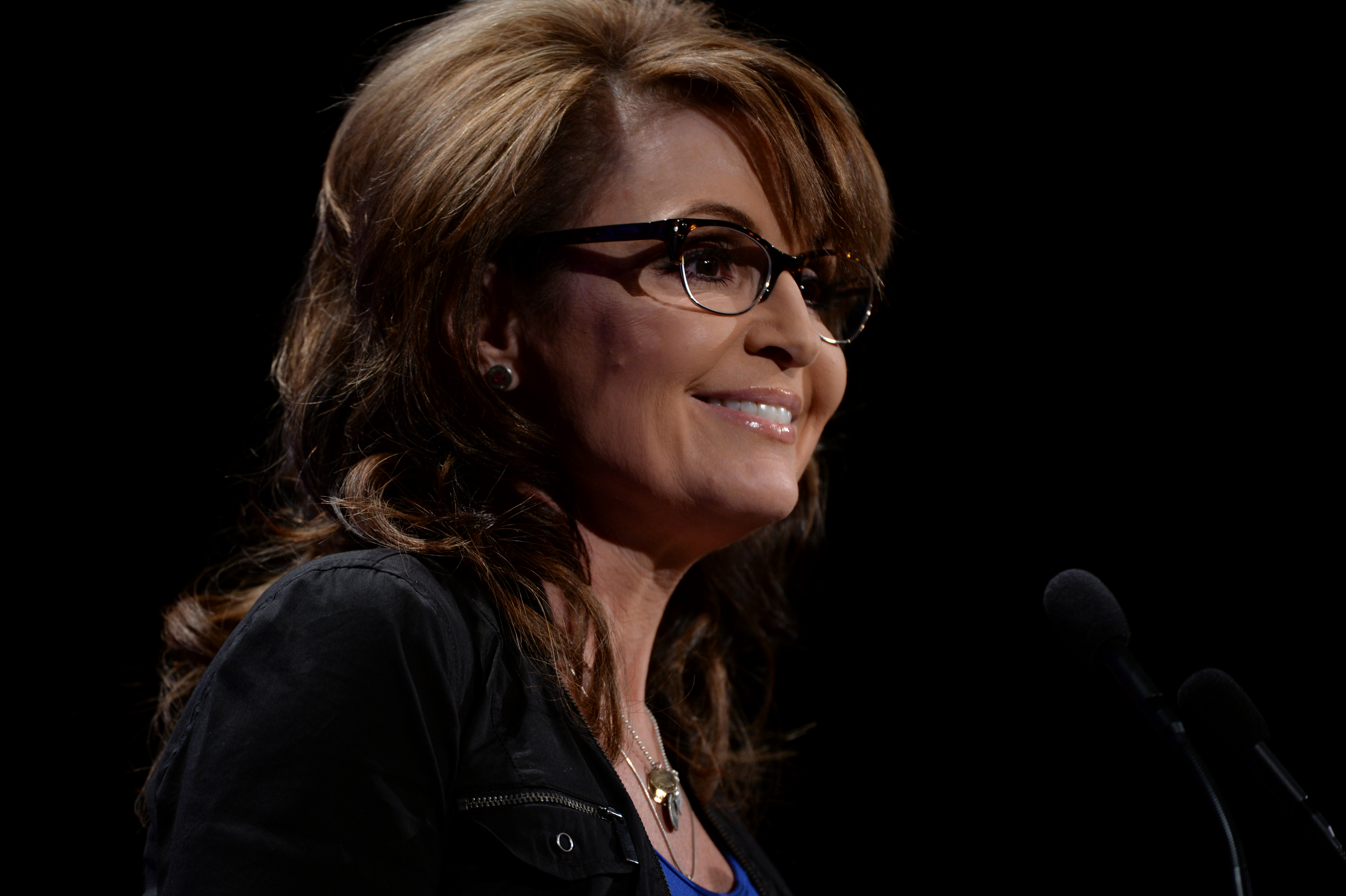 Former Alaska Governor and Republican vice presidential nominee Sarah Palin speaks in Denver, Colorado onJuly 19. 2014.