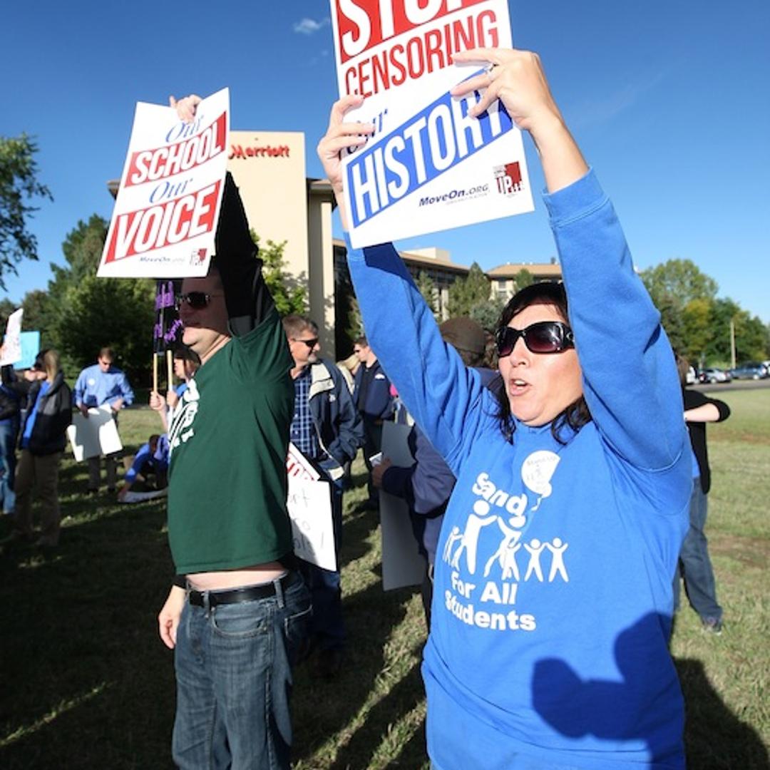 Students Protest School Board's Censorship Of History Curriculum