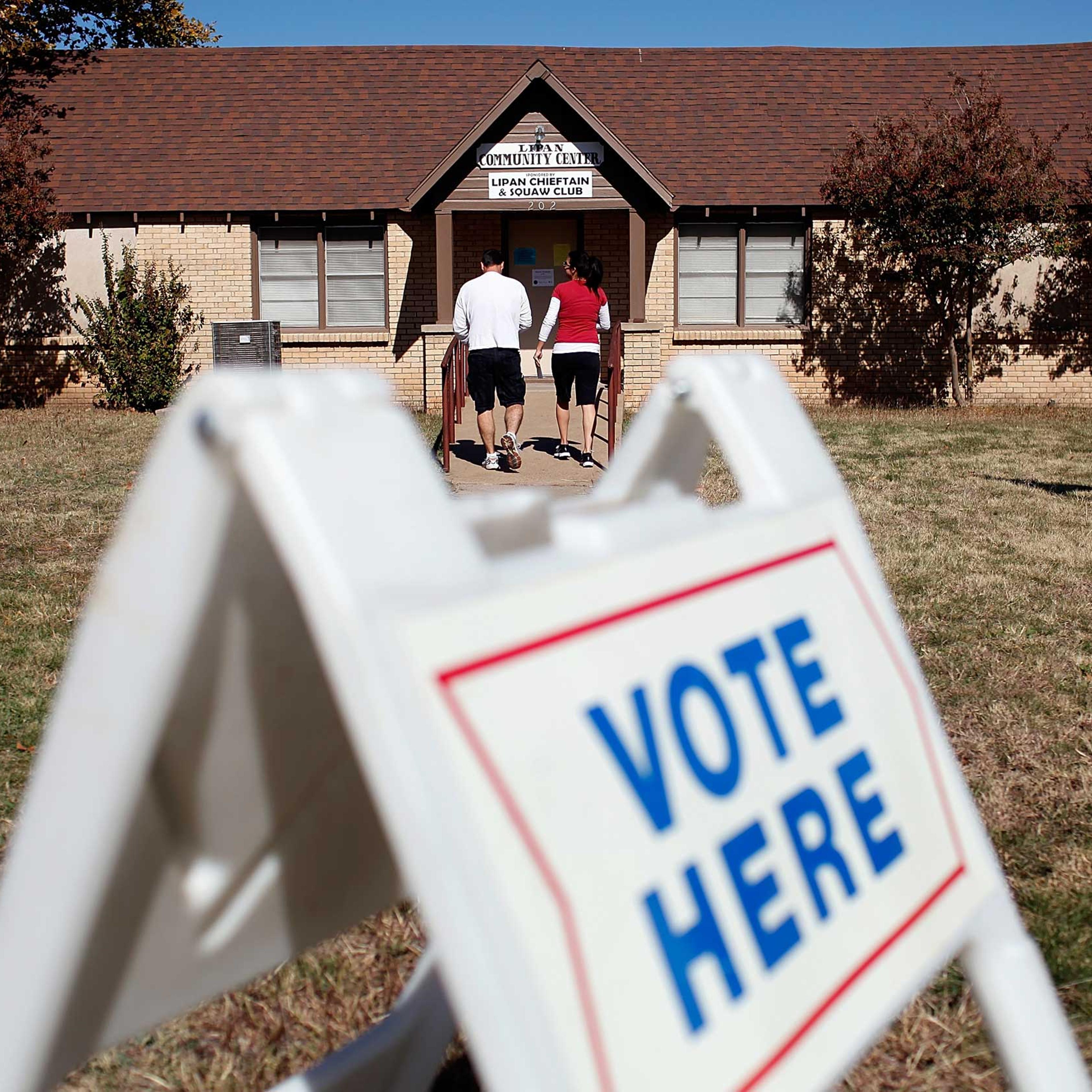 A polling location in Lipan, Texas seen during the last presidential elections in 2012.