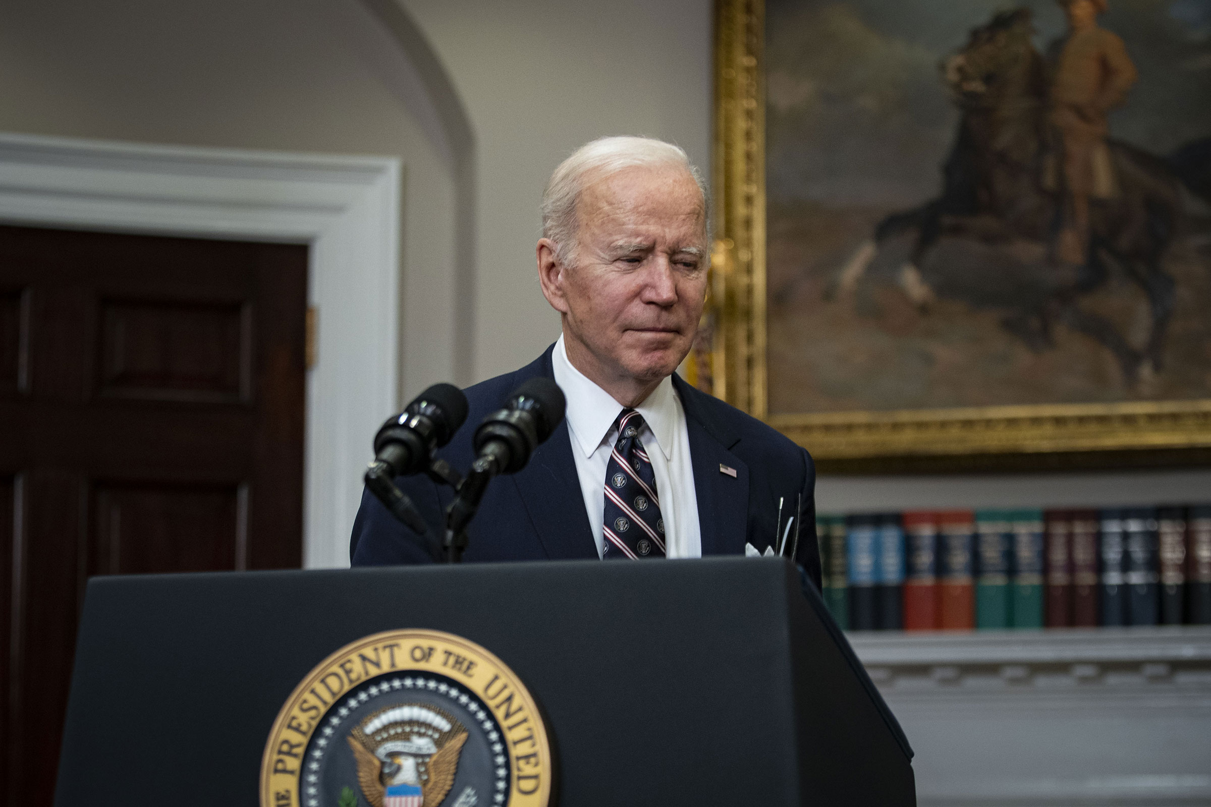 President Biden Delivers Remarks On Counterterrorism Operation In Northwest Syria