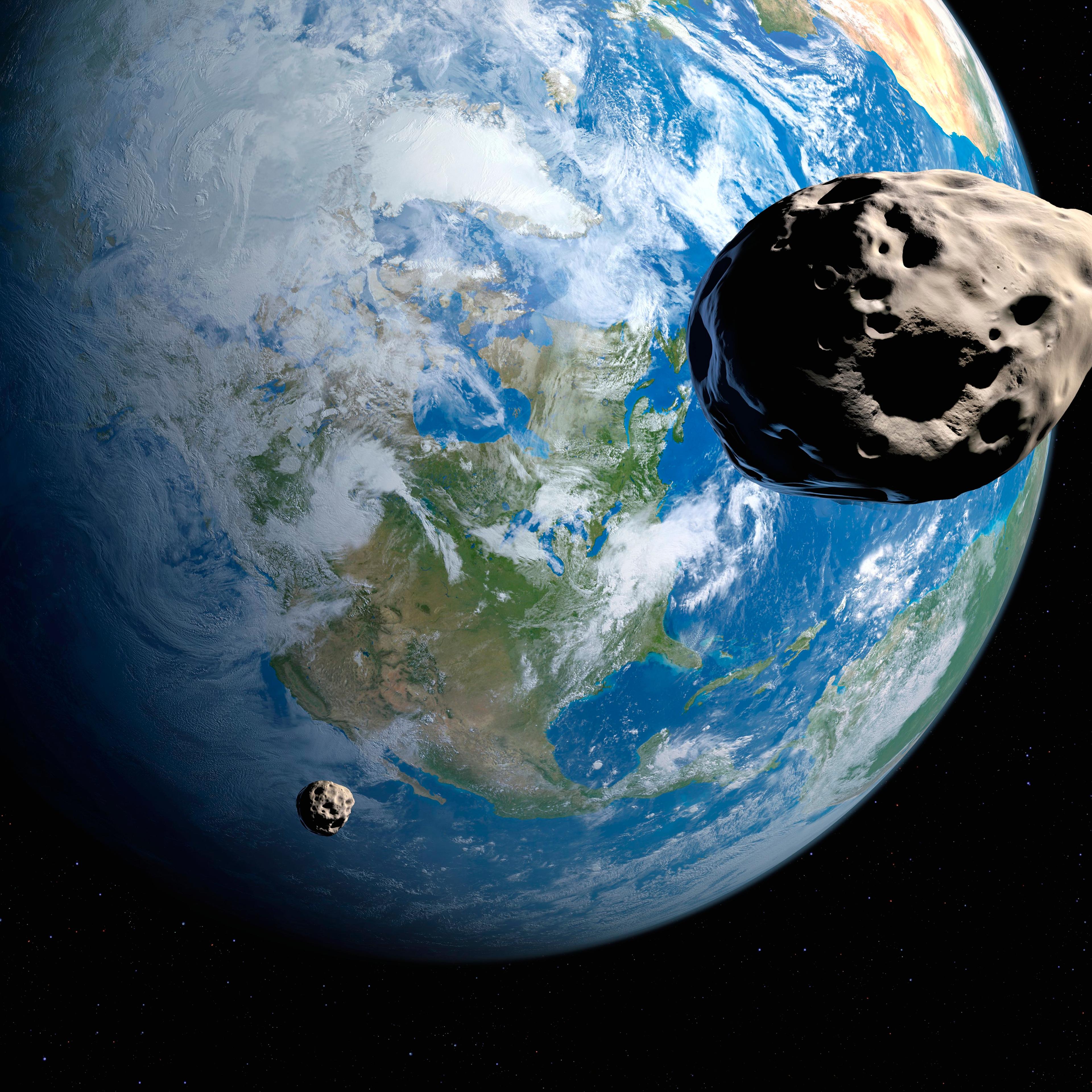 Near-Earth asteroids, artwork