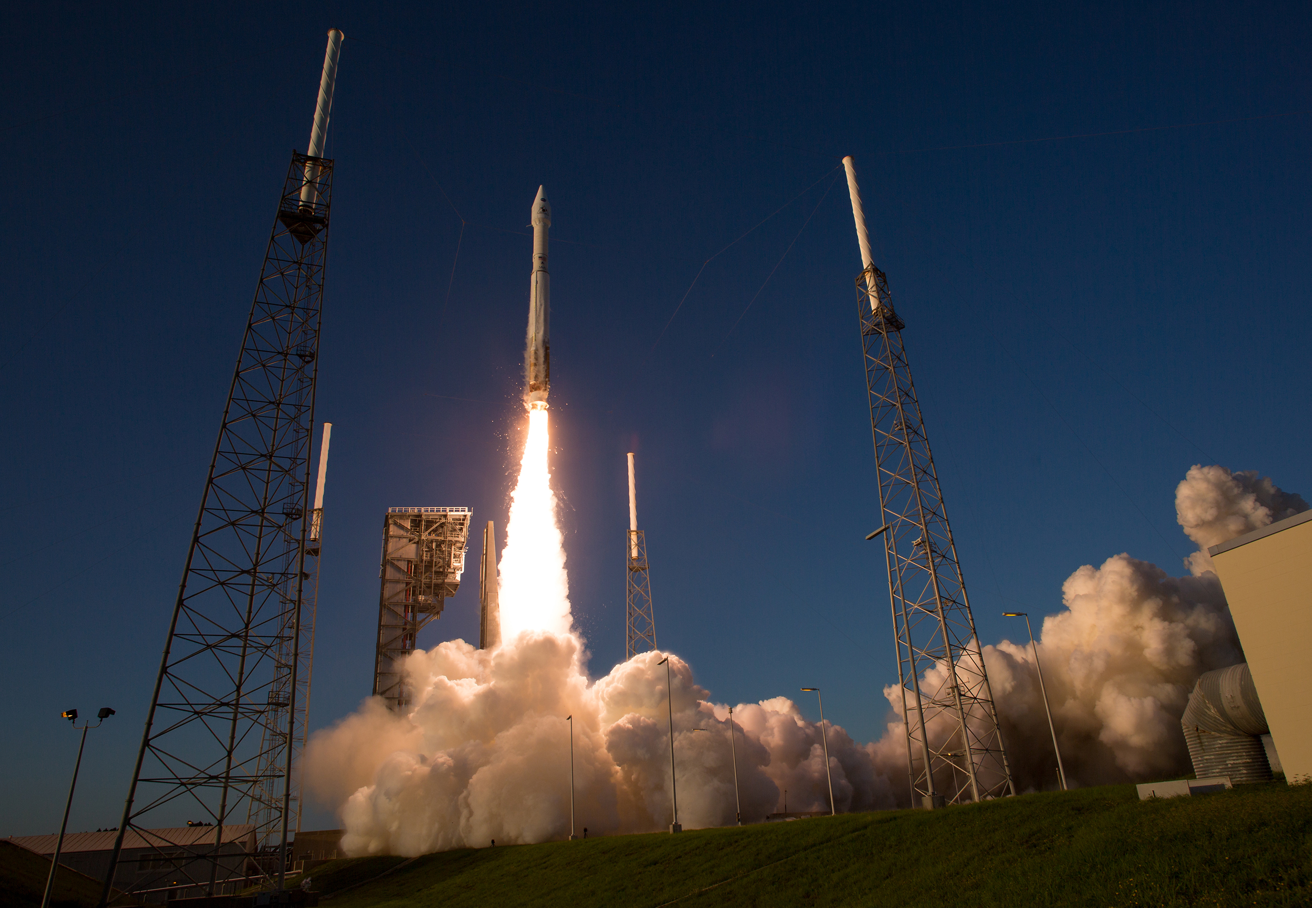 The United Launch Alliance Atlas V rocket carrying NASA's Origins, Spectral Interpretation, Resource Identification, Security-Regolith Explorer (OSIRIS-REx) spacecraft lifts off on from Space Launch Complex 41 at Cape Canaveral Air Force Station in Fla. 
