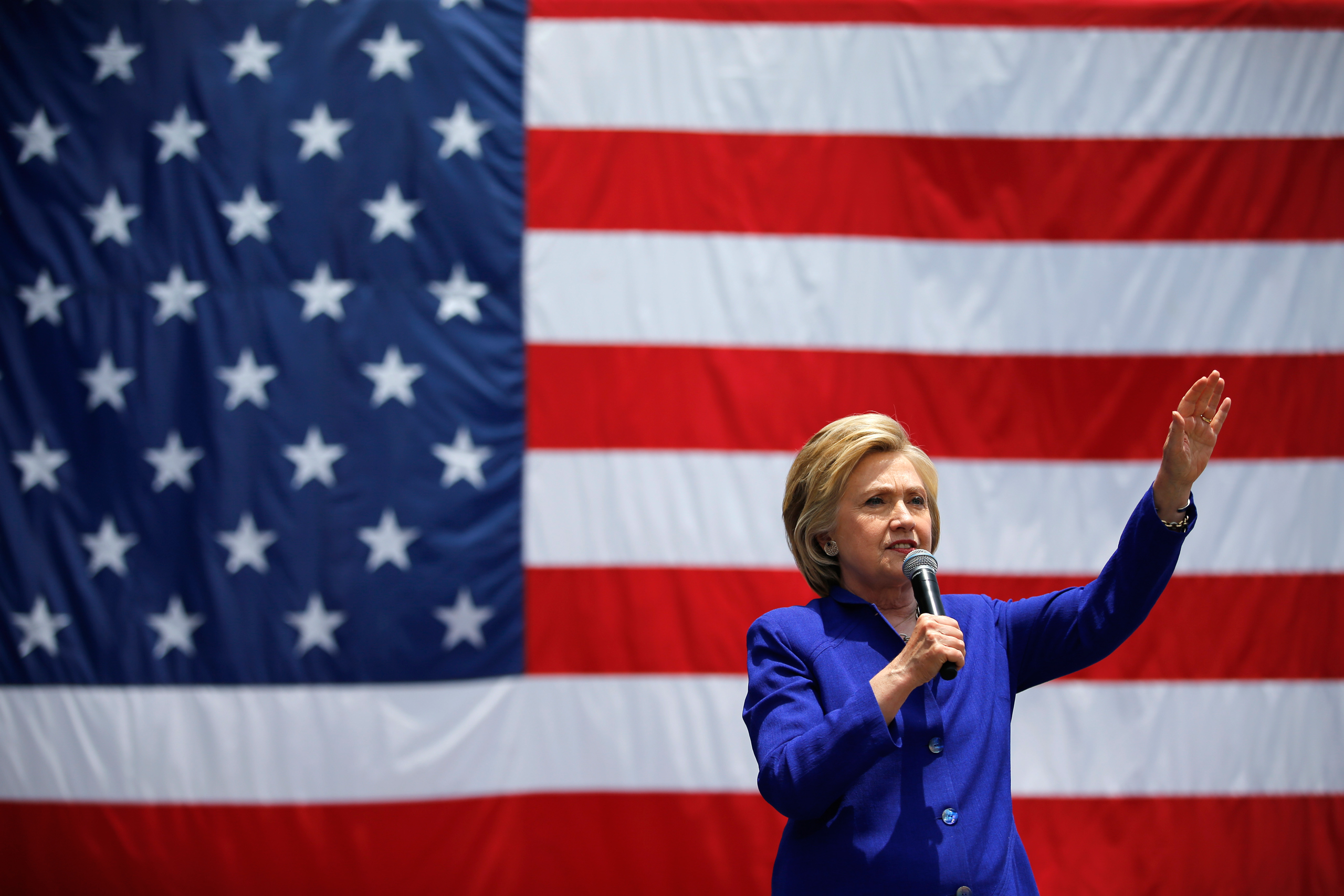 Democratic presidential candidate Hillary Clinton speaks at a rally, Monday, June 6, 2016, in Lynwood, Calif. (AP Photo/John Locher)