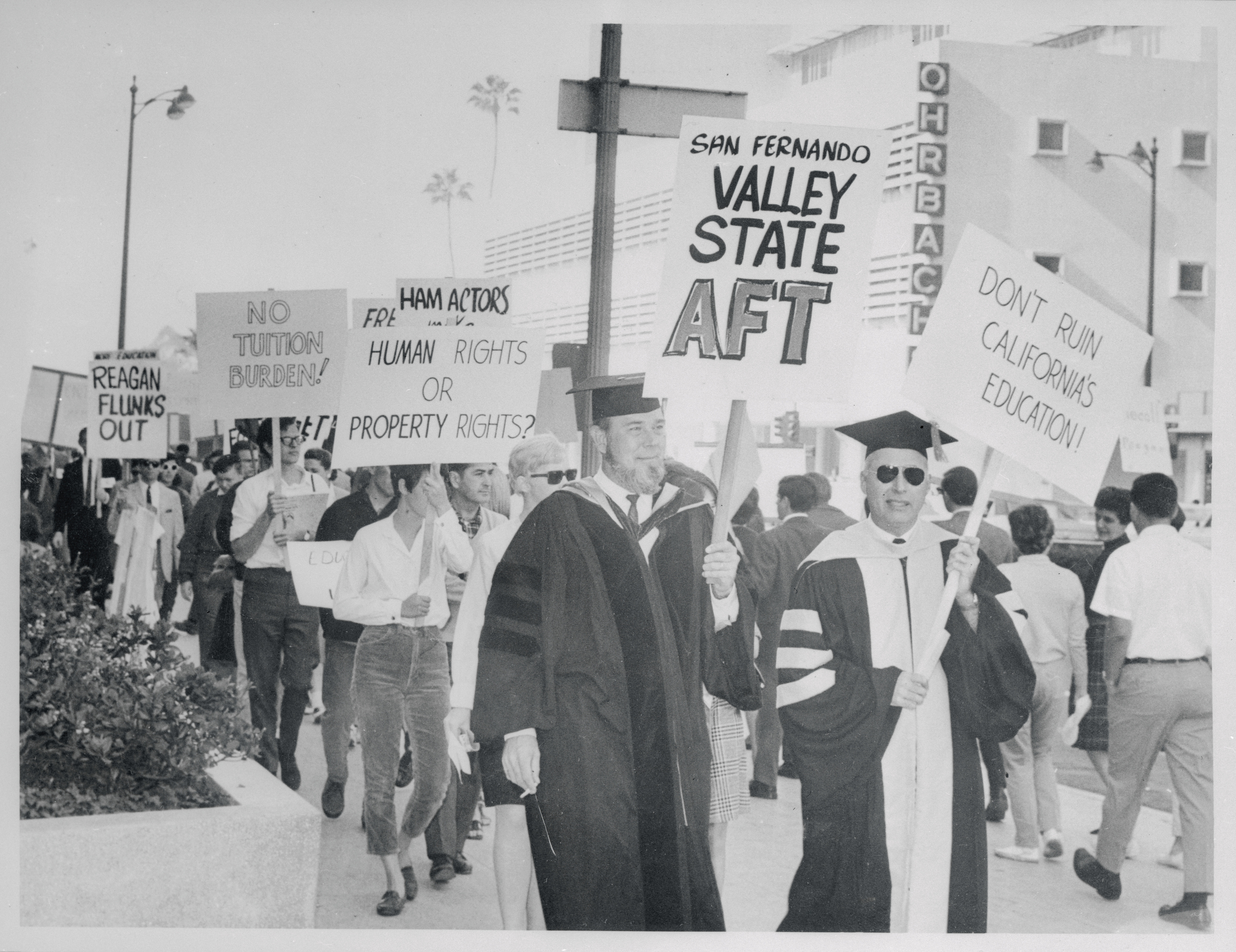 Demonstrating against Budget Cuts