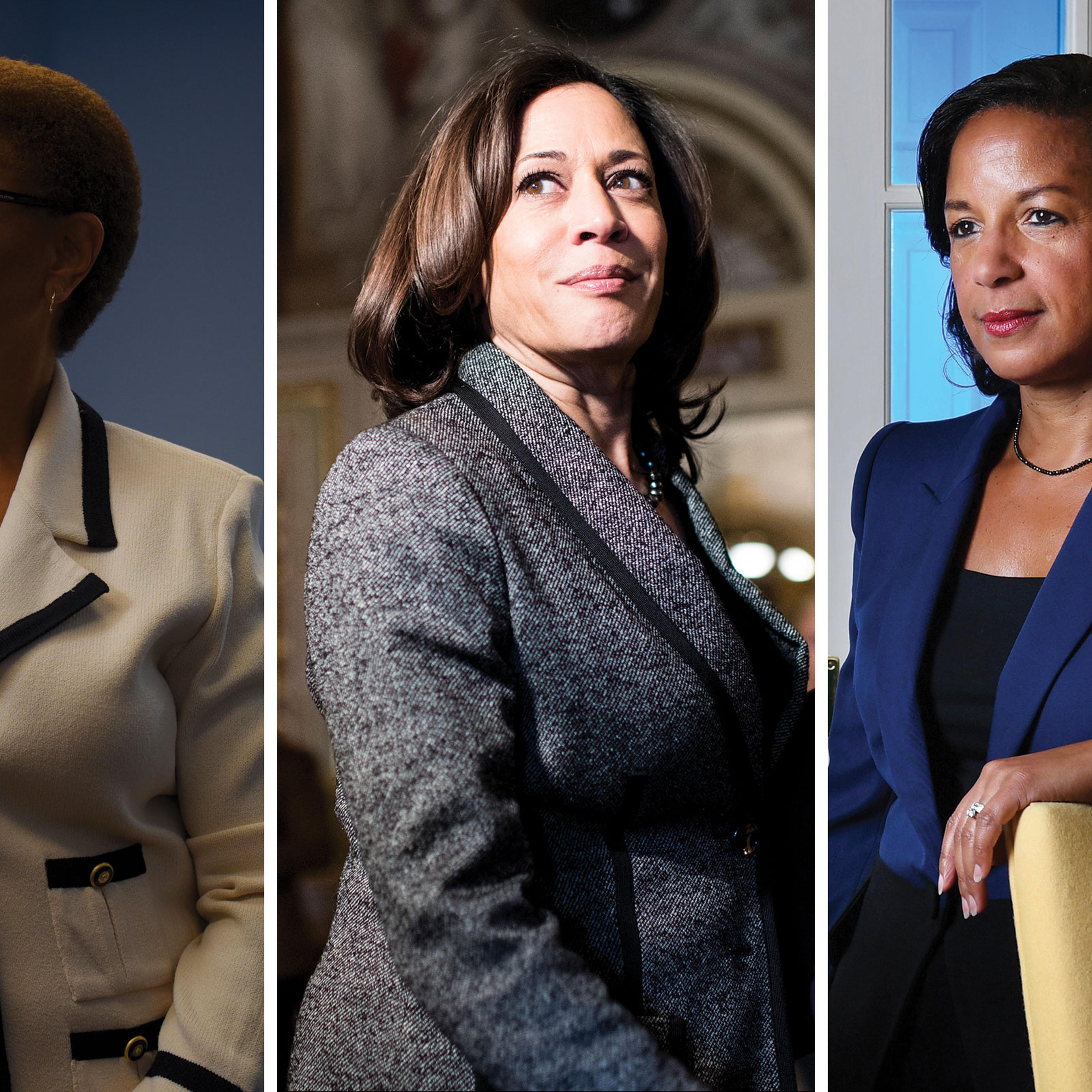 Representative Karen Bass; Sen. Kamala Harris; Former United States Ambassador to the United Nations and National Security Advisor, Susan Rice