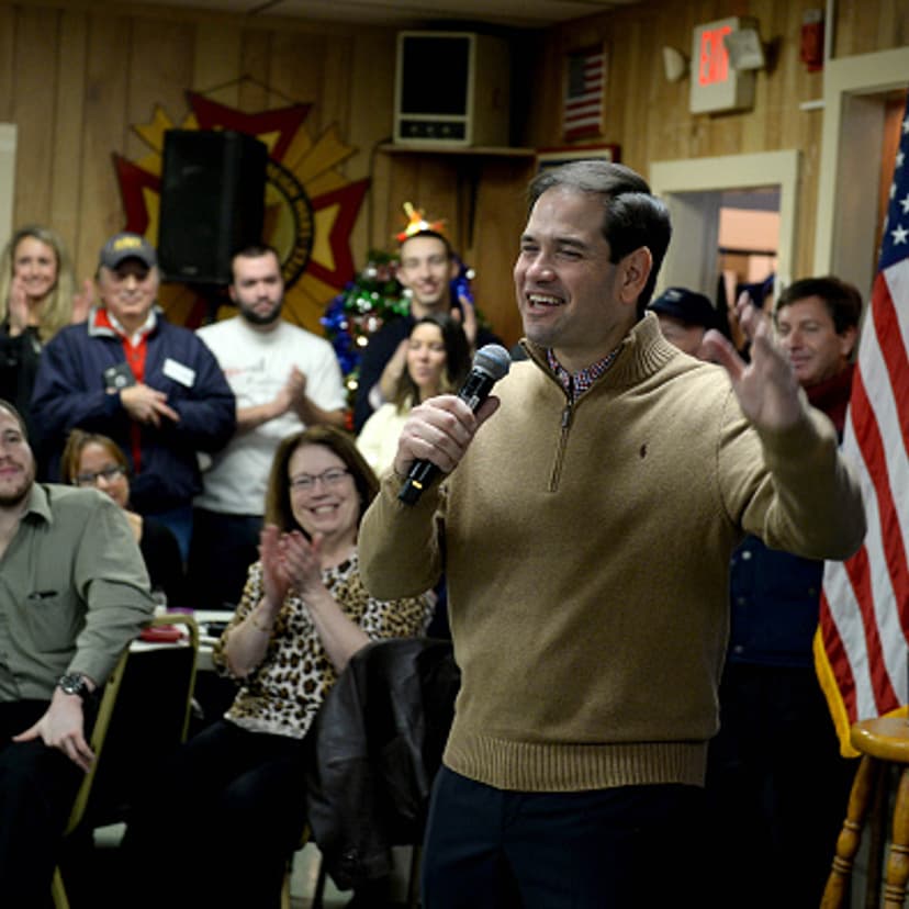 Republican Presidential candidate Marco Rubio speaks at a pancake breakfast at the Franklin VFW December 23, 2015 in Franklin, New Hampshire.