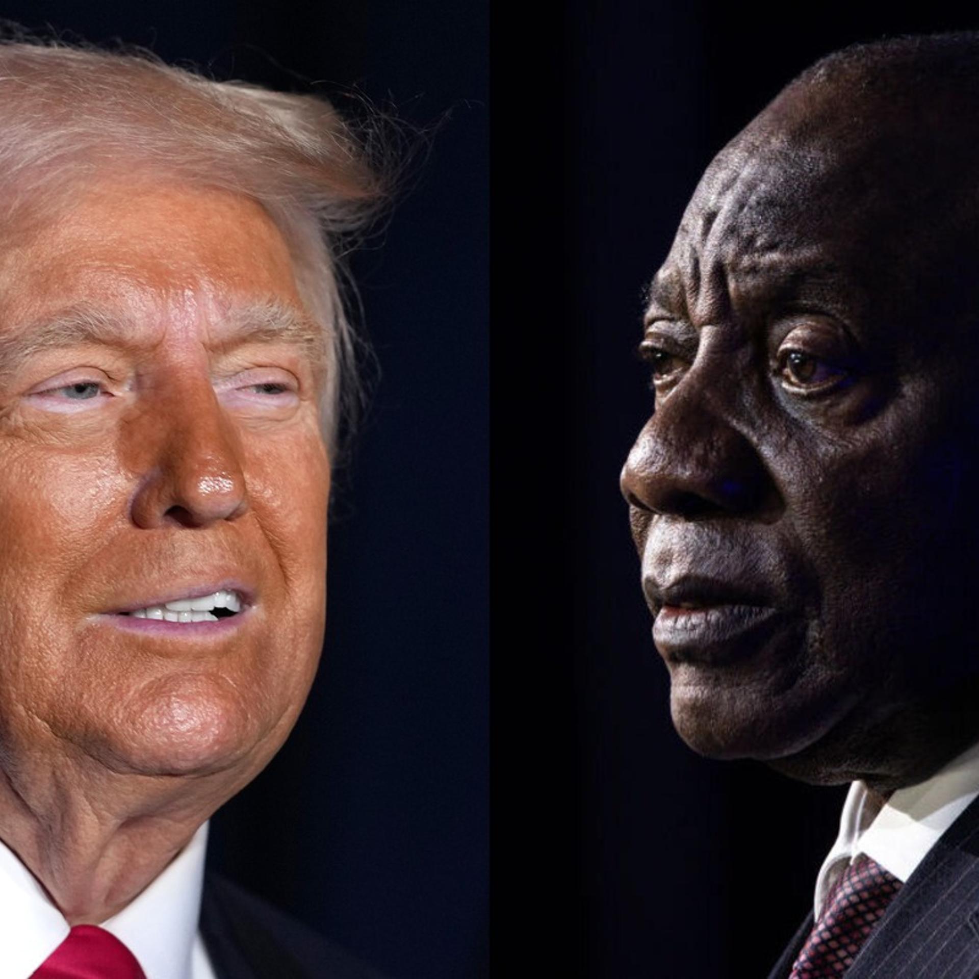 U.S. President Donald Trump and South Africa President Cyril Ramaphosa.