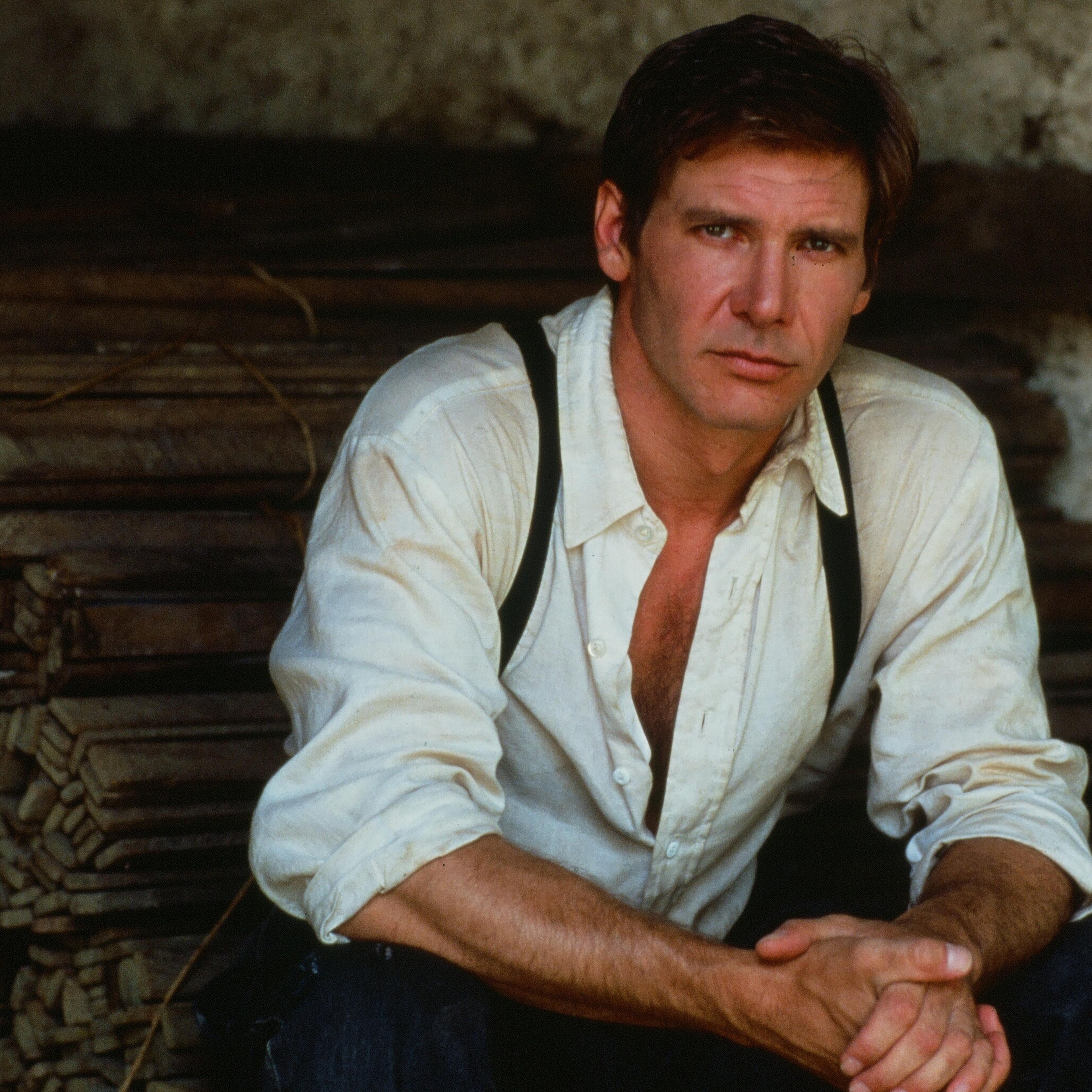 Harrison Ford poses for the Paramount Pictures movie "Witness" circa 1985.