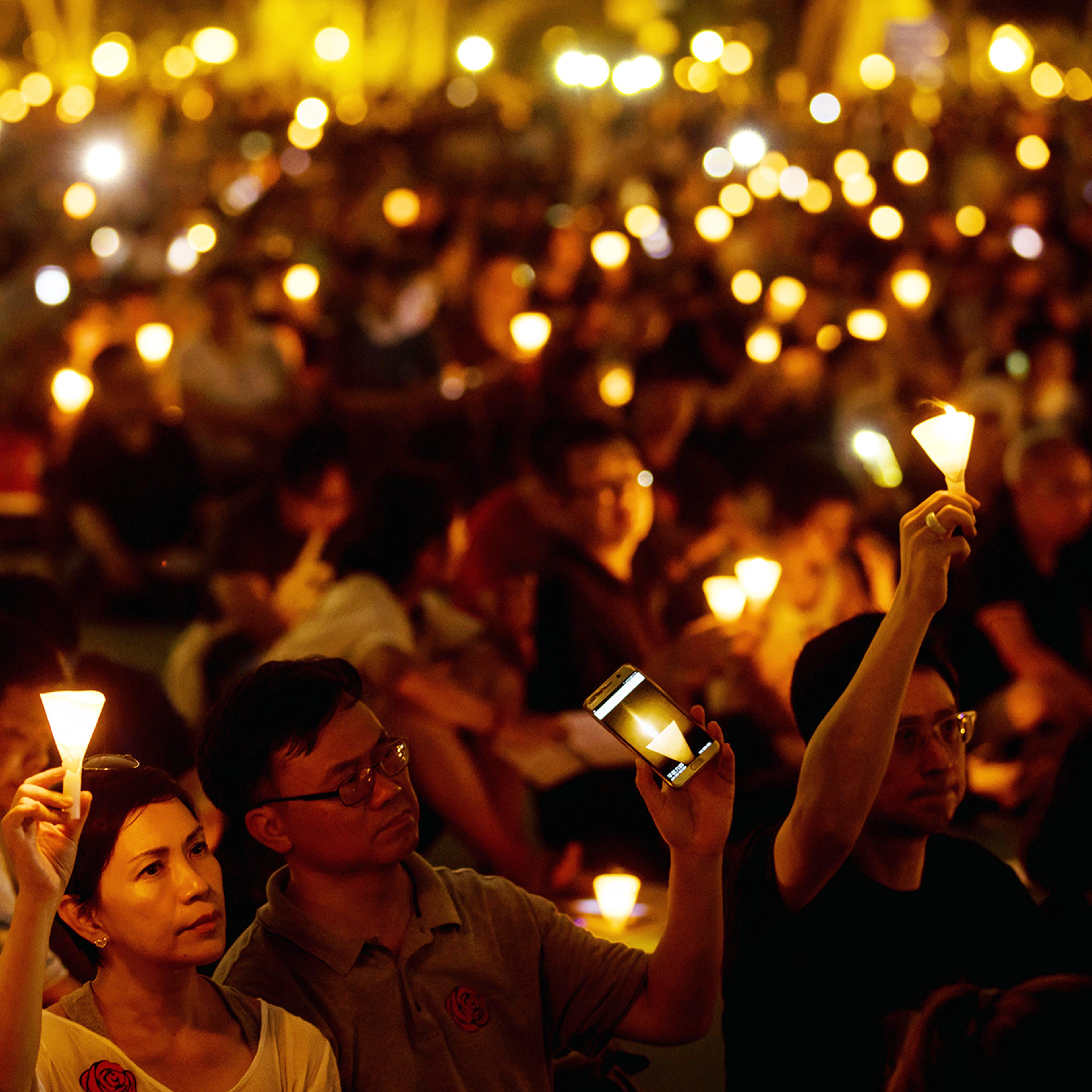 Candlelight Vigil Marks The 28th Anniversary Of The Tiananmen Square Crackdown