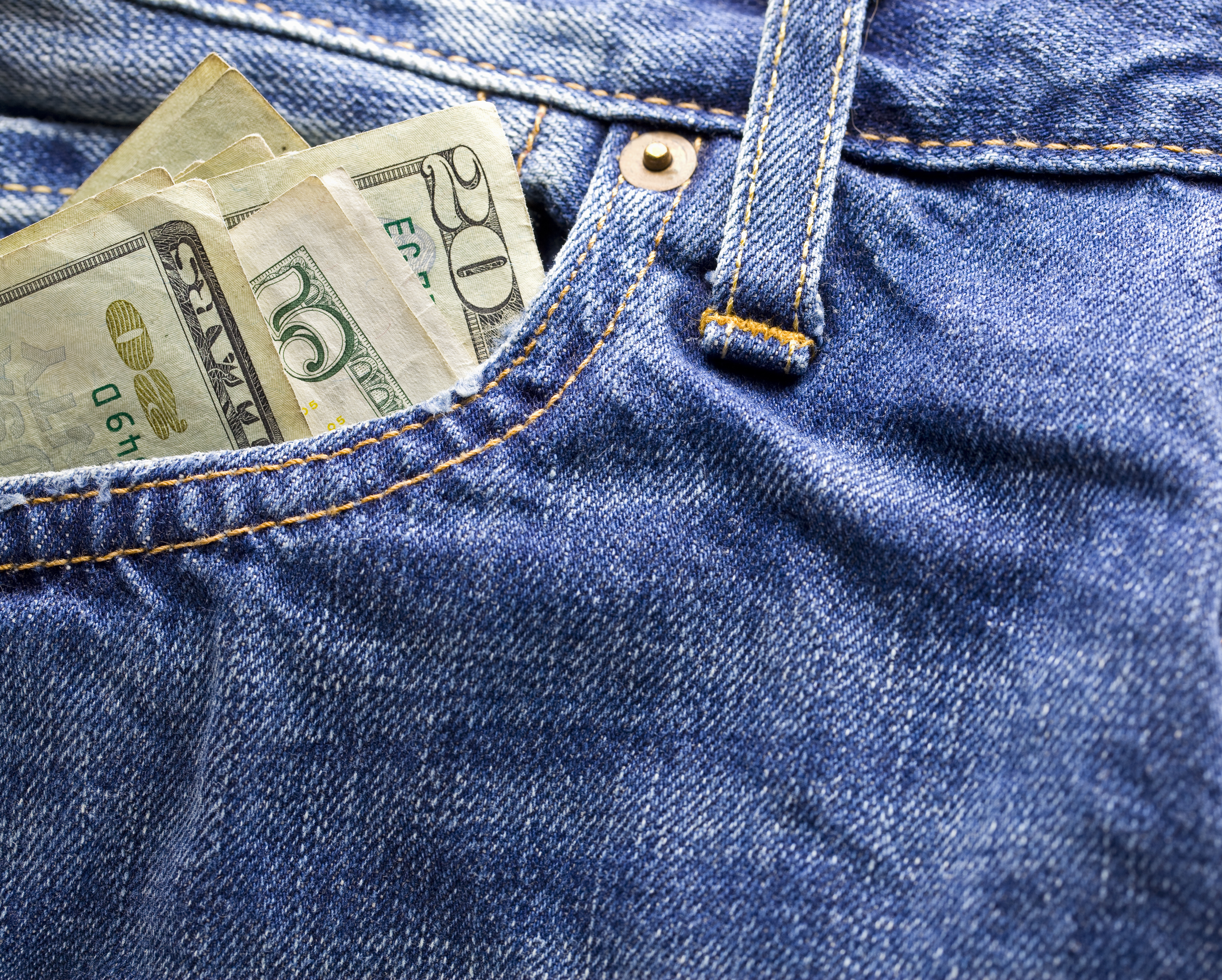 Cash in pocket