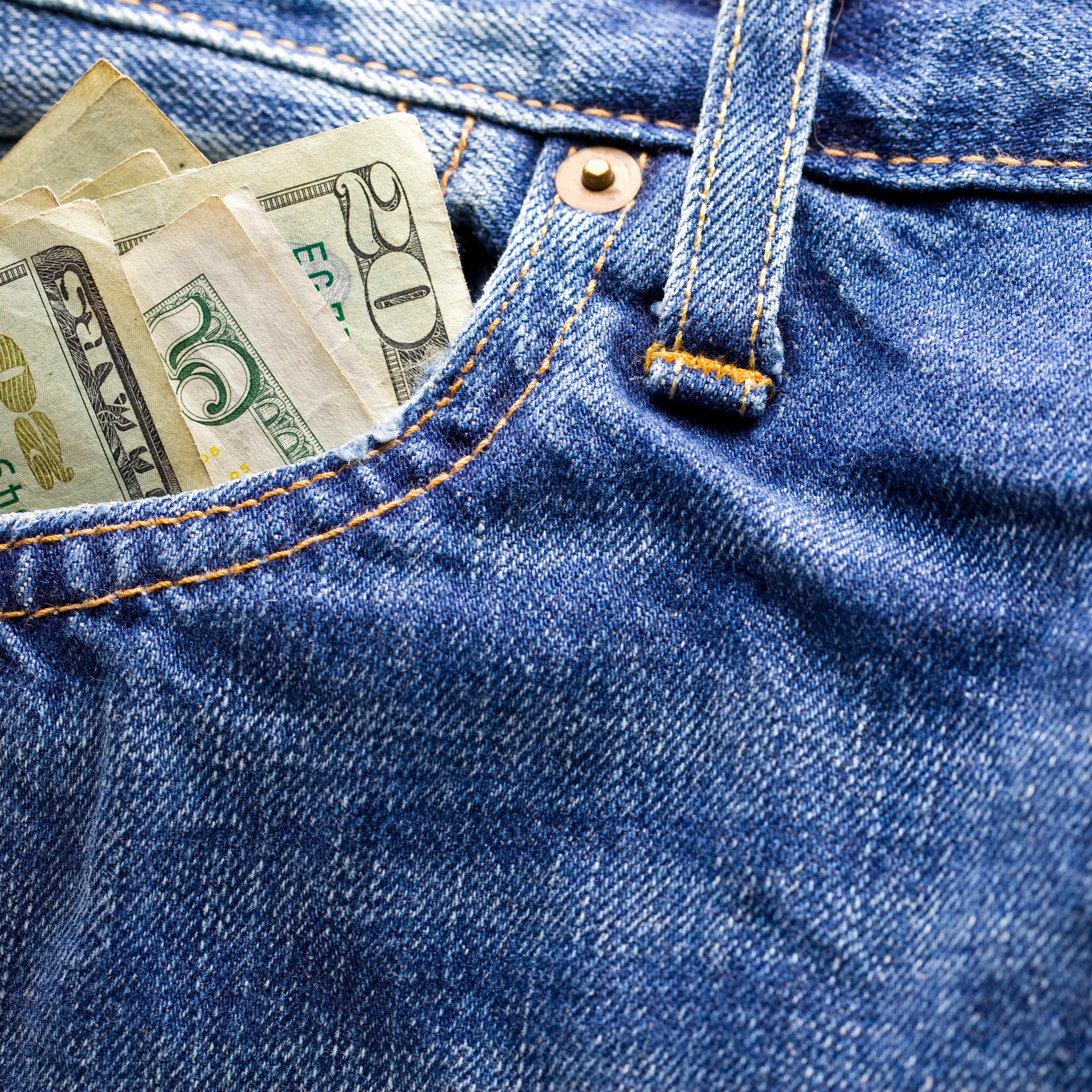 Cash in pocket