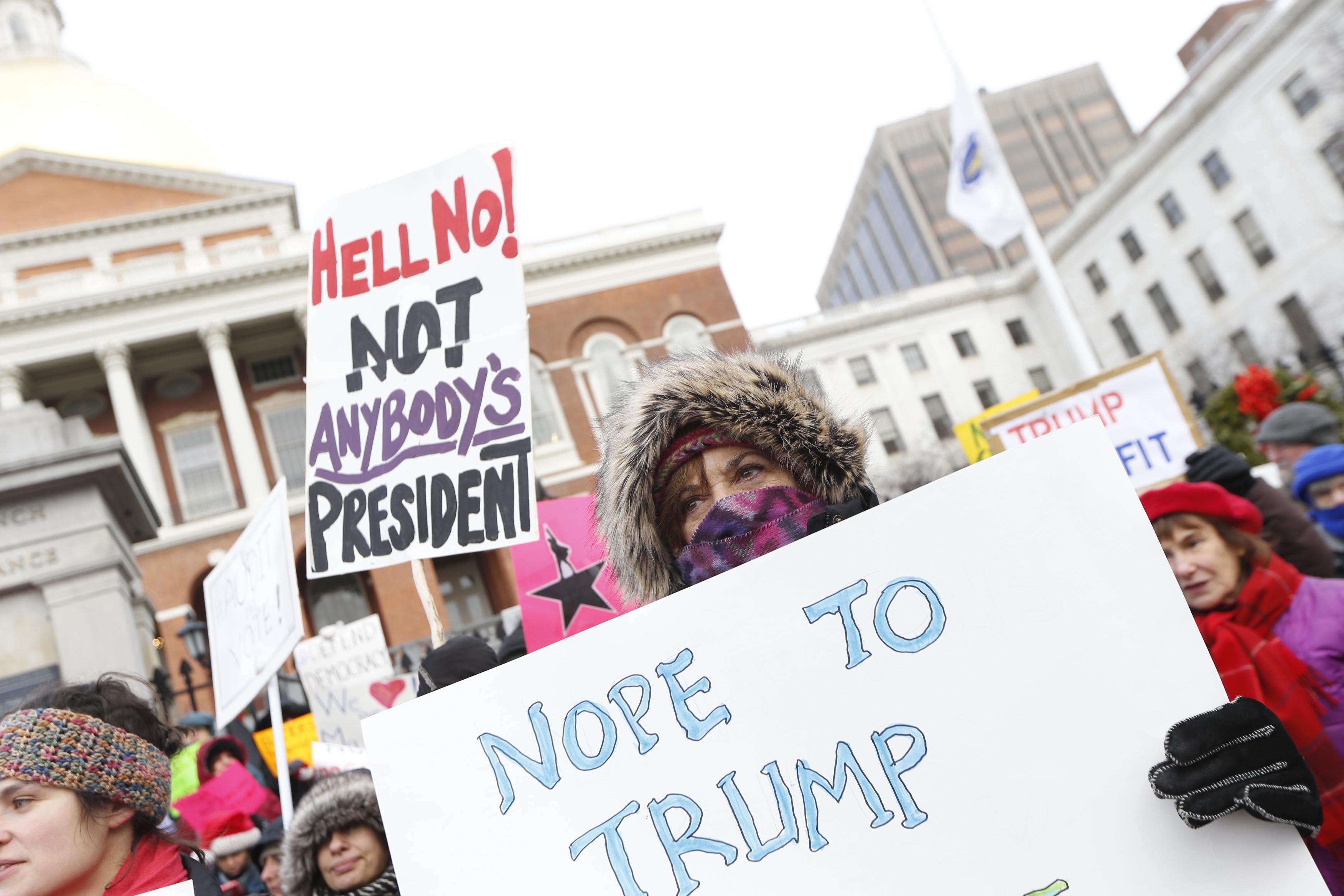 Electoral College Protest In Boston