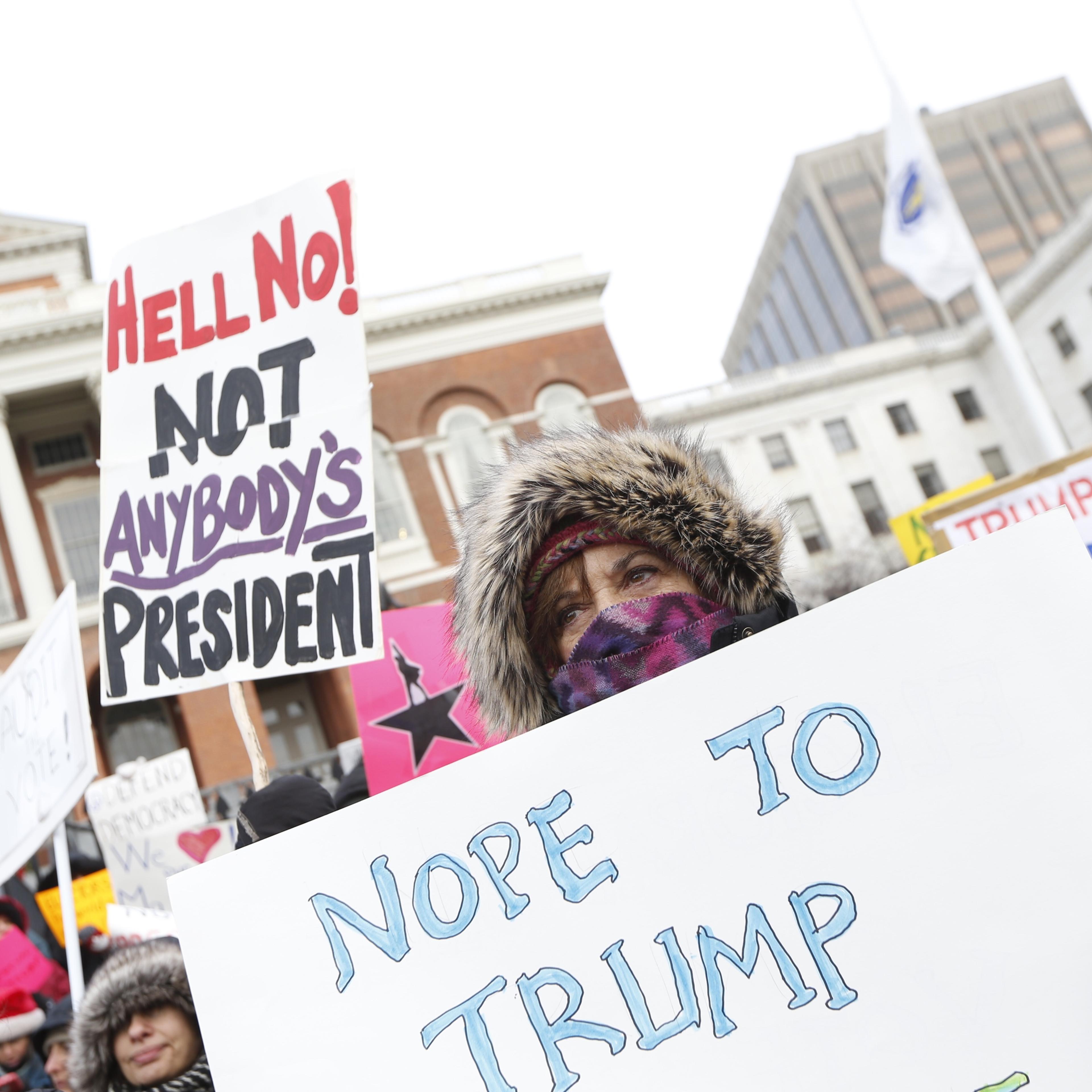 Electoral College Protest In Boston