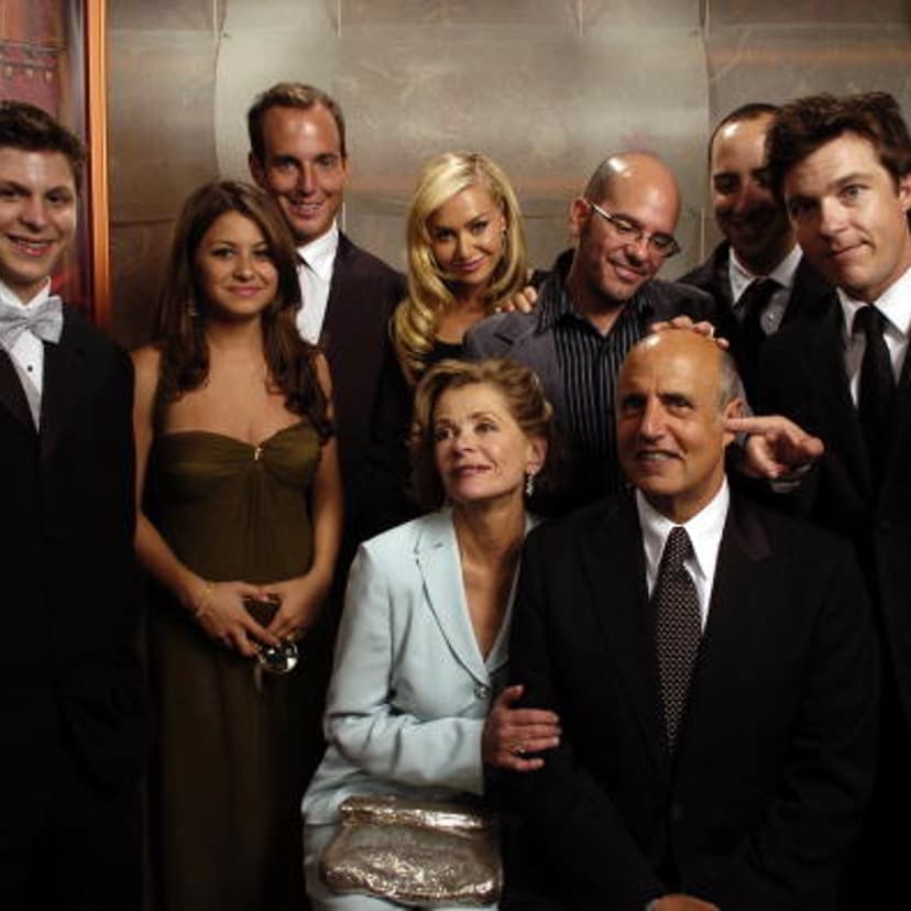 The cast of "Arrested Development" after winning Outstanding Comedy Series at the 56th Annual Primetime Emmy Awards.