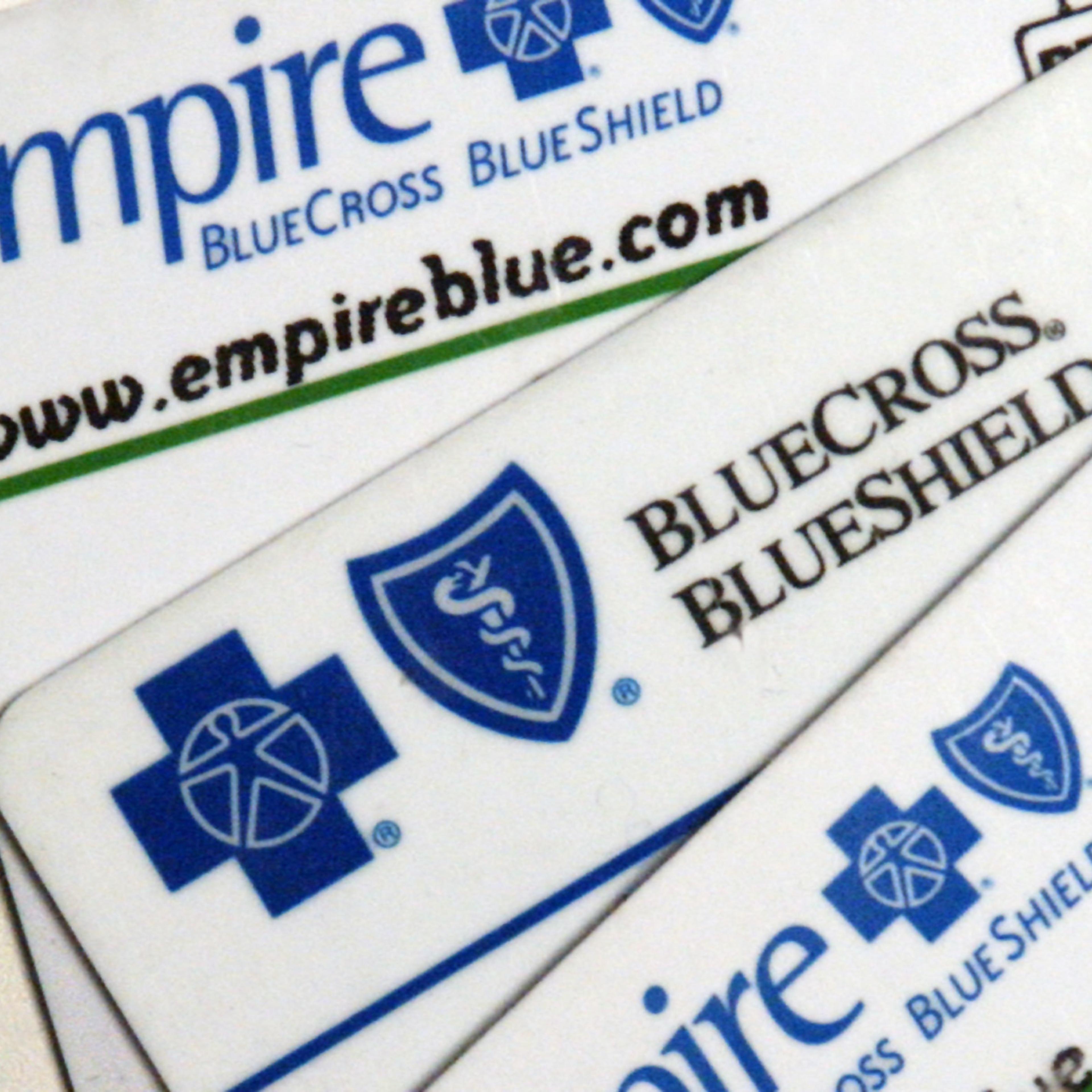 Empire Blue Cross Blue Shield health benefits cards are arra