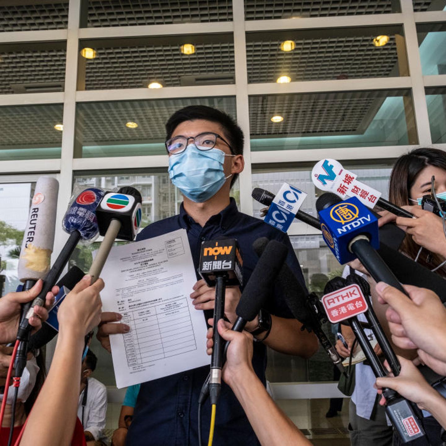Hong Kong Joshua Wong Submit Application For Legislative Council Election