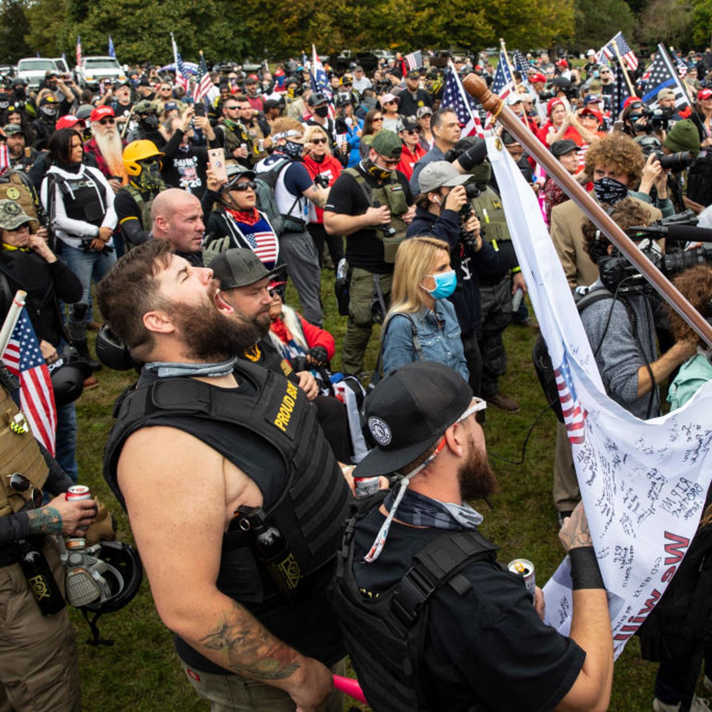 Multiple Groups Rally In Portland, Oregon