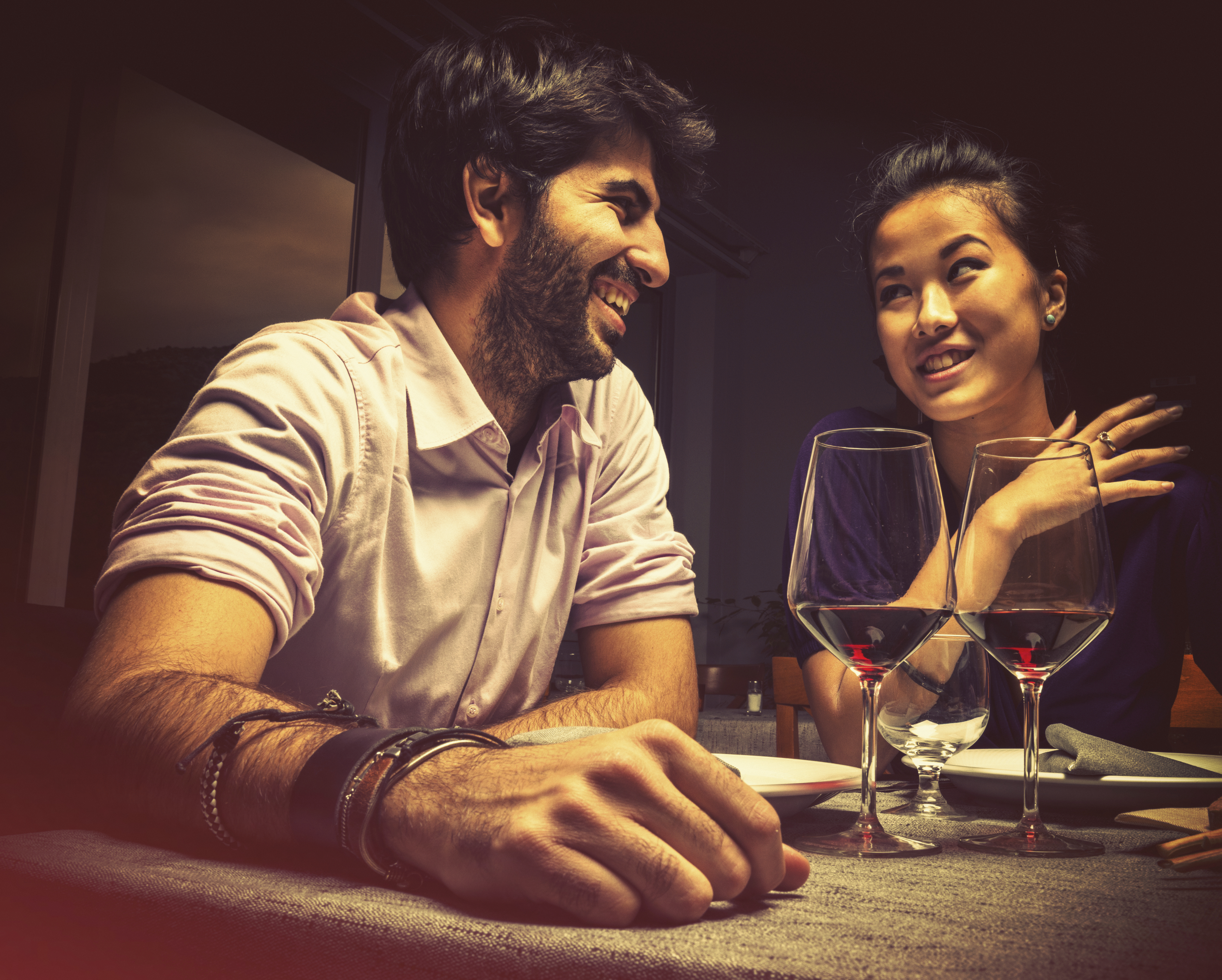 Couple at the restaurant