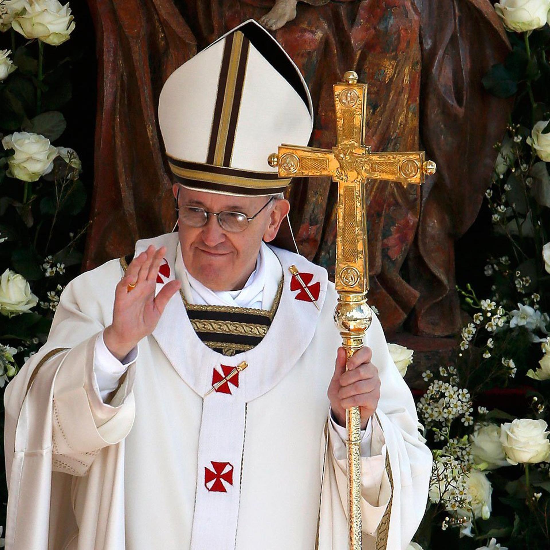 Pope Francis takes part in his inaugural mass in Saint Peter's Square at the Vatican, March 19, 2013.