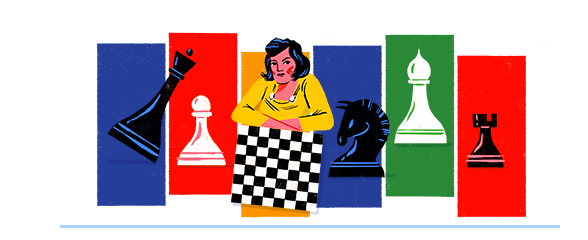 Google honored Woman's World Chess Champion Lyudmila Rudenko on her 114th birthday. 